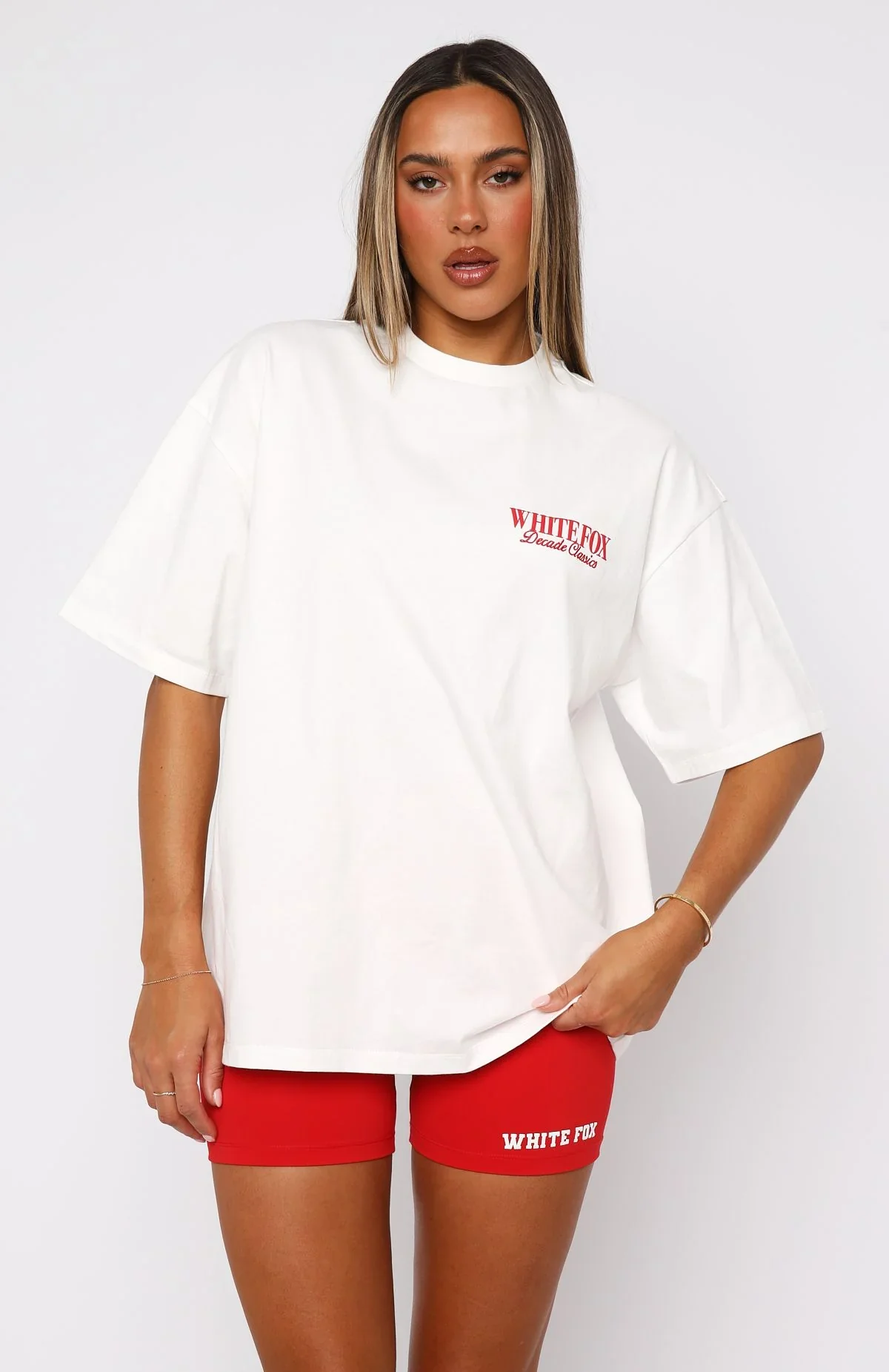 Decade Classics Essential Oversized Tee White - luluinthesky
