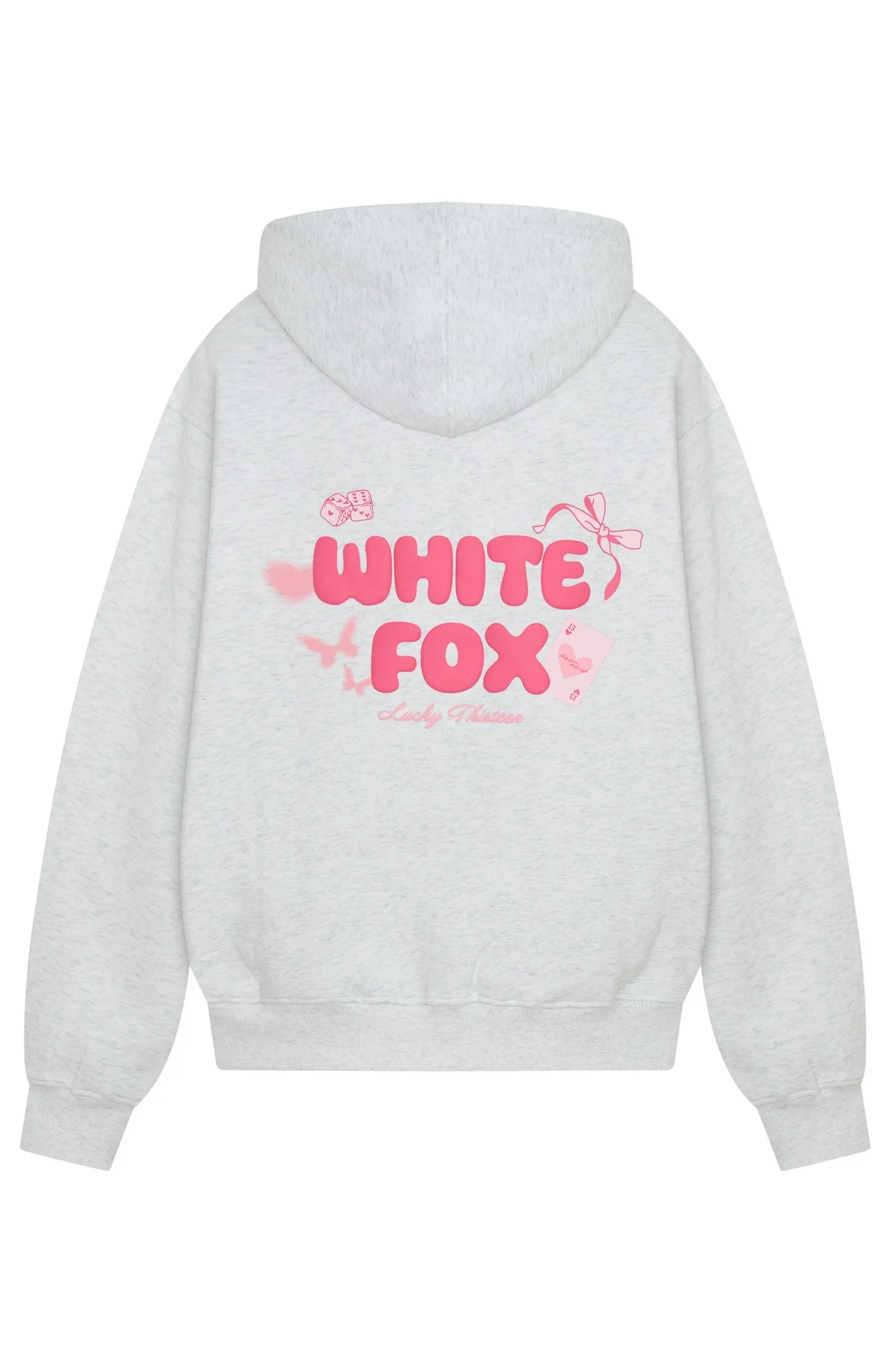 Lucky Thirteen Stephanie Oversized Hoodie Grey Marle - luluinthesky