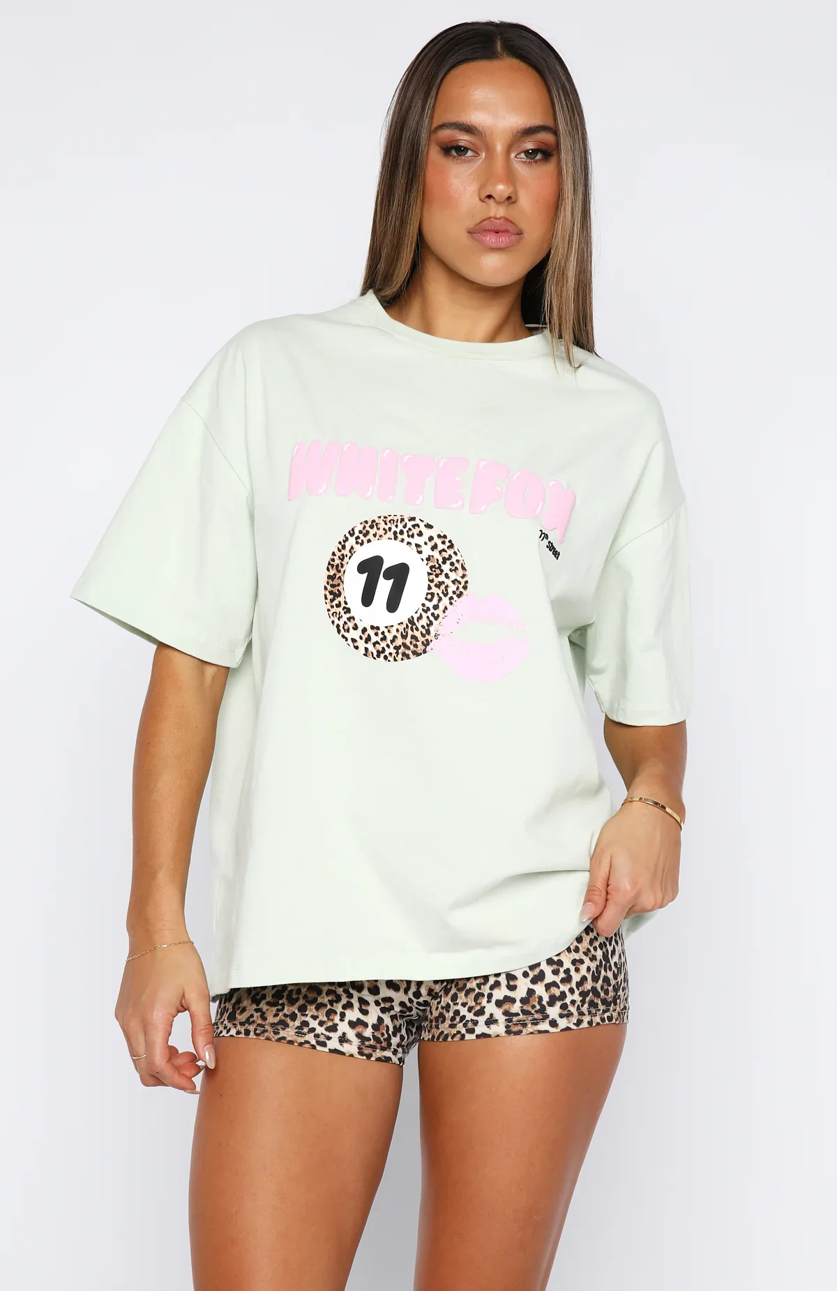 11th Street Concrete Jungle Oversized Tee Iced Matcha - luluinthesky