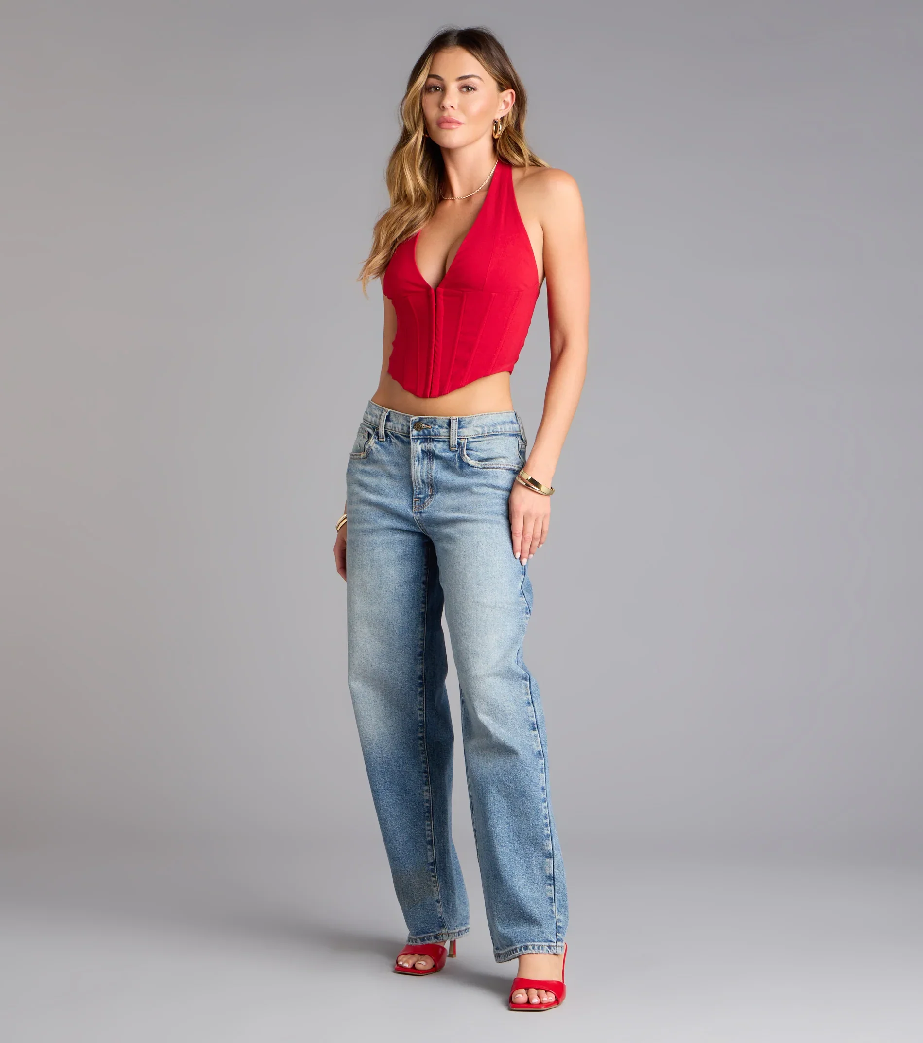 Tempting Style Halter Corset Top - luluinthesky