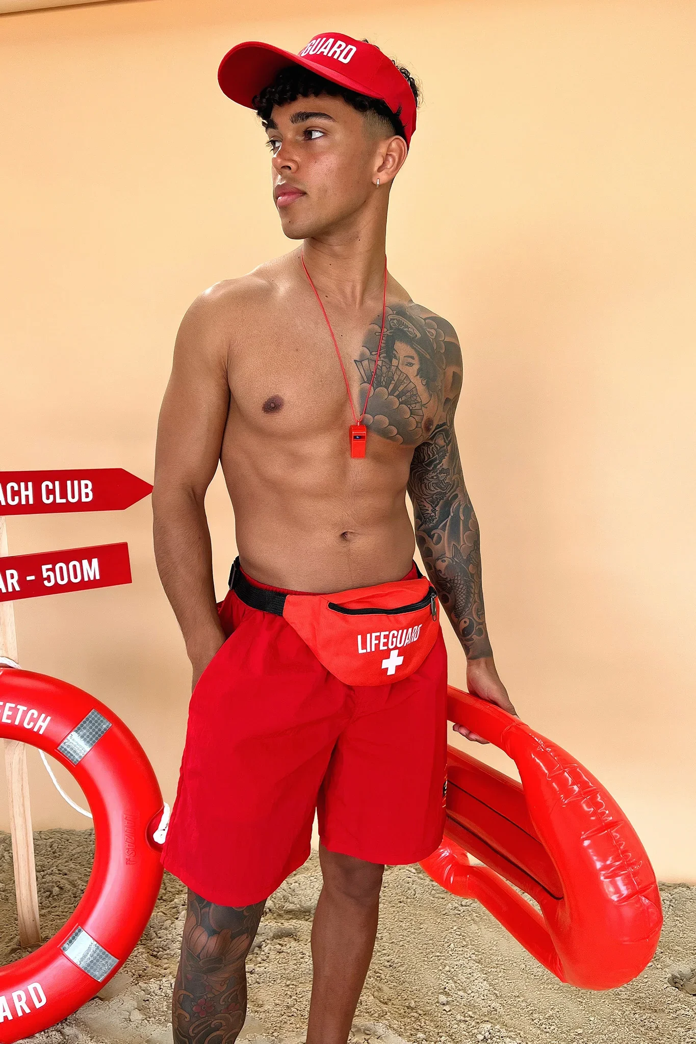 4 Piece Lifeguard Costume Kit - luluinthesky