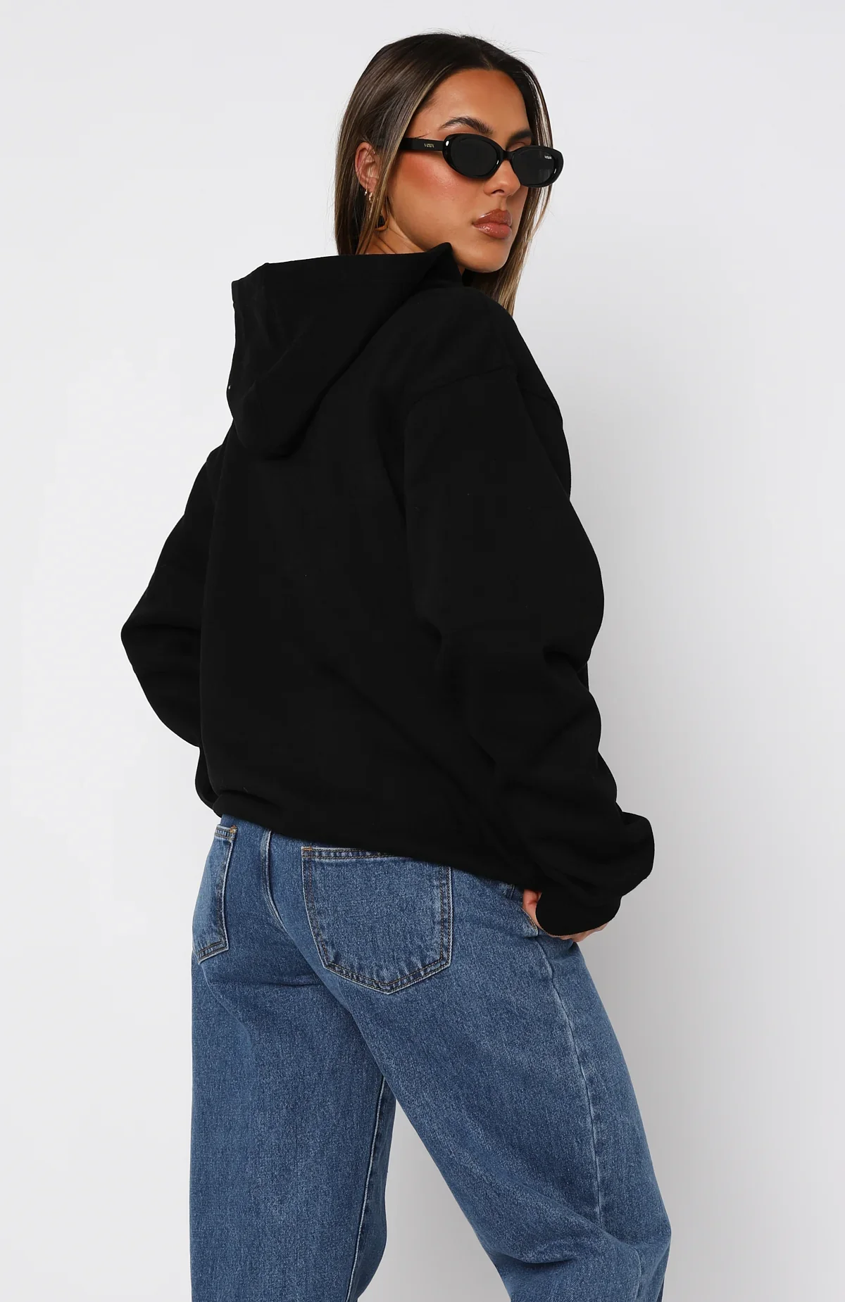 Give It Away Oversized Hoodie Black - luluinthesky