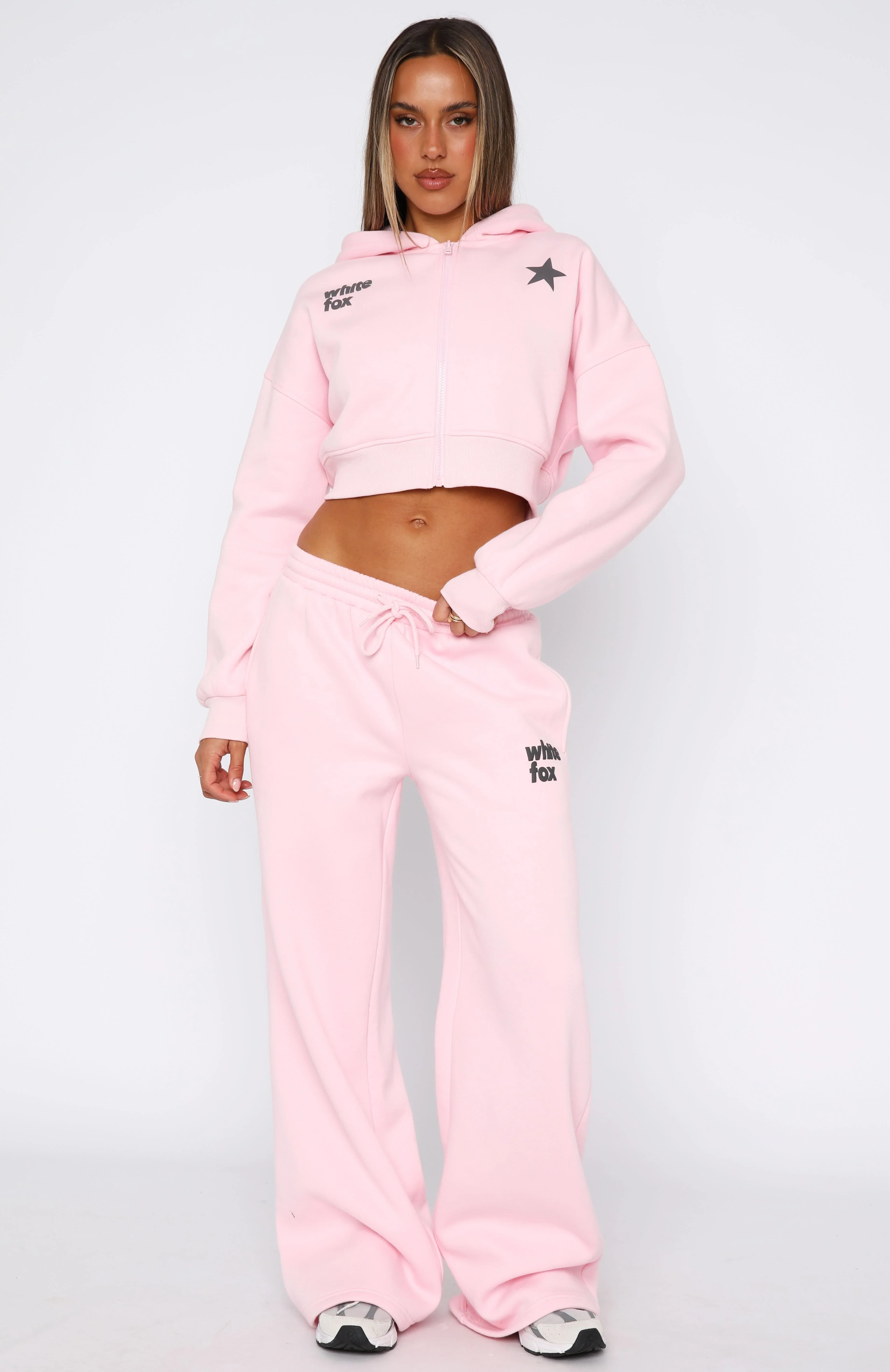 From The Archives Charli Wide Leg Sweatpants Pink - luluinthesky