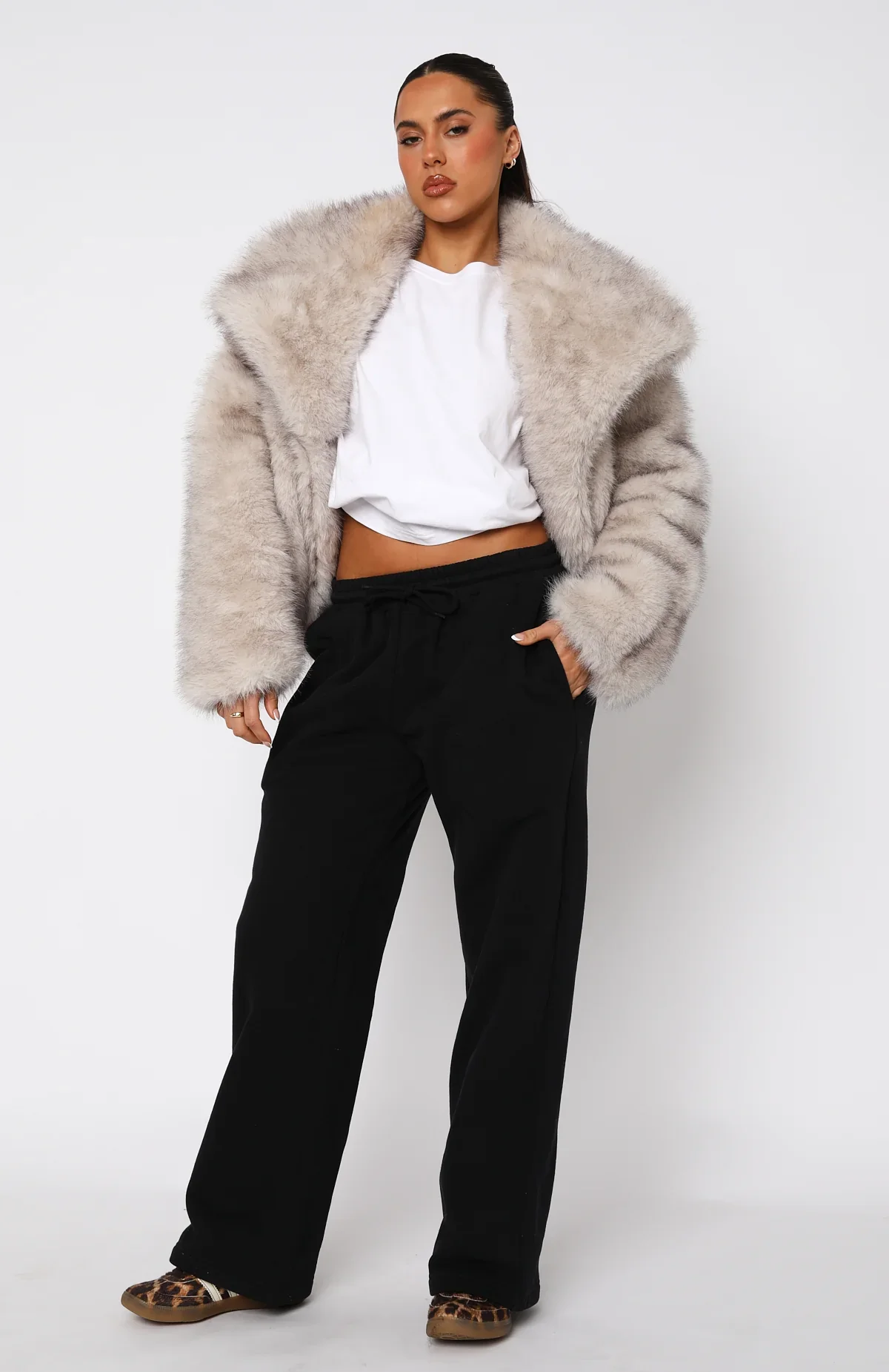 Stick With Me Wide Leg Sweatpants Black - luluinthesky