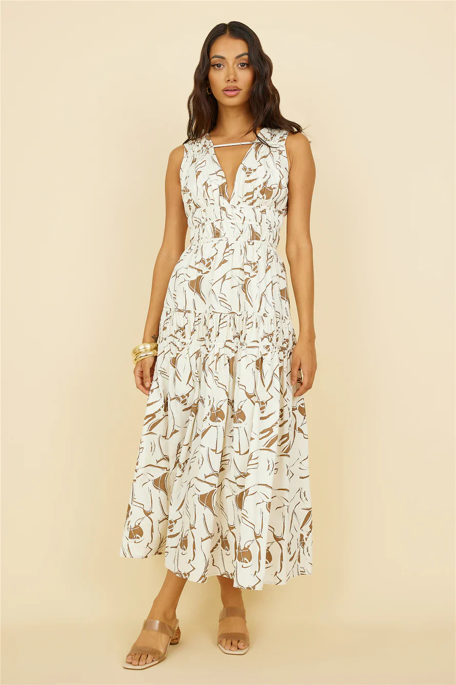 Through the Trees Maxi Dress White - luluinthesky