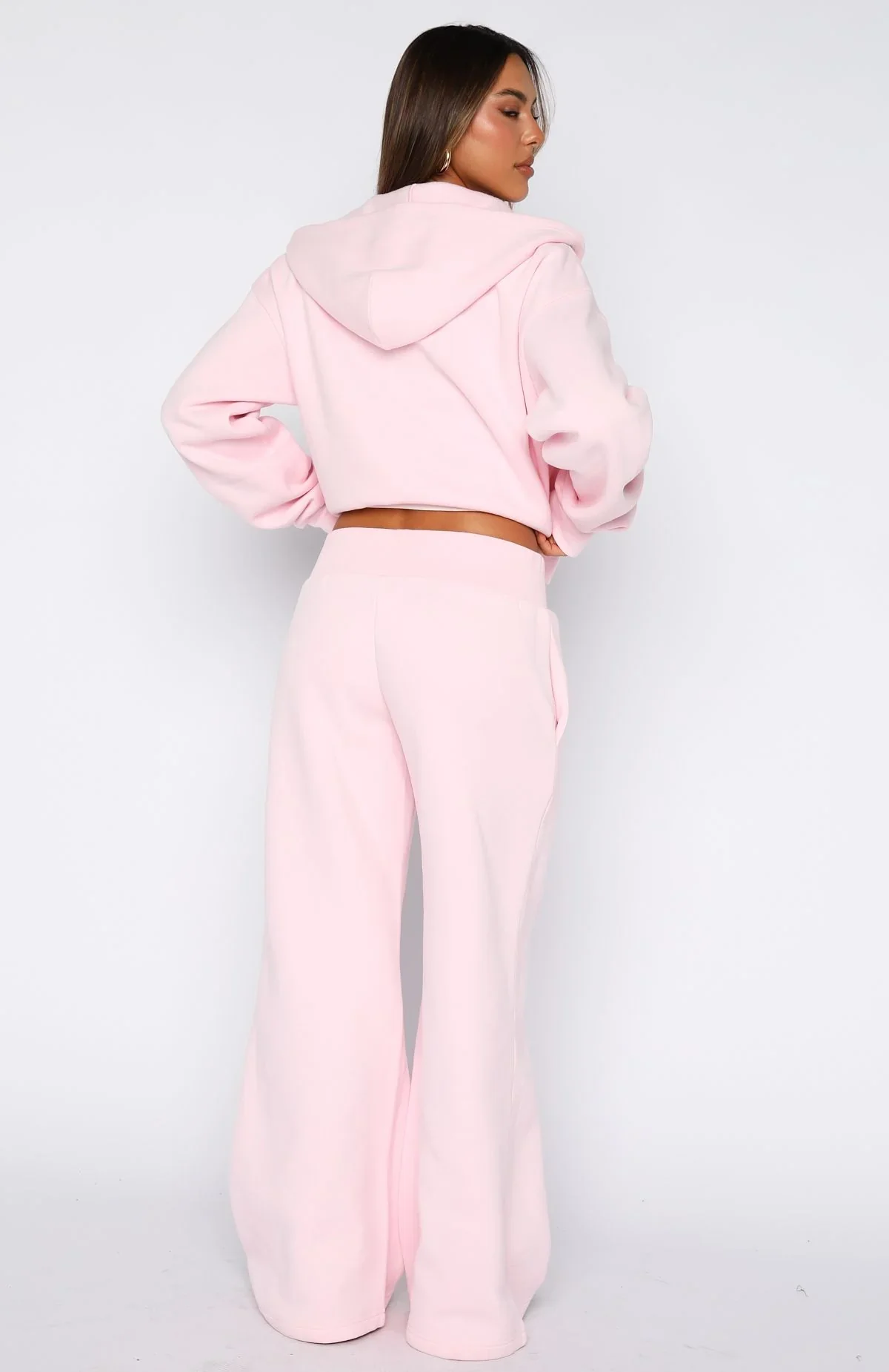 Come A Long Way Wide Leg Sweatpants Pink - luluinthesky