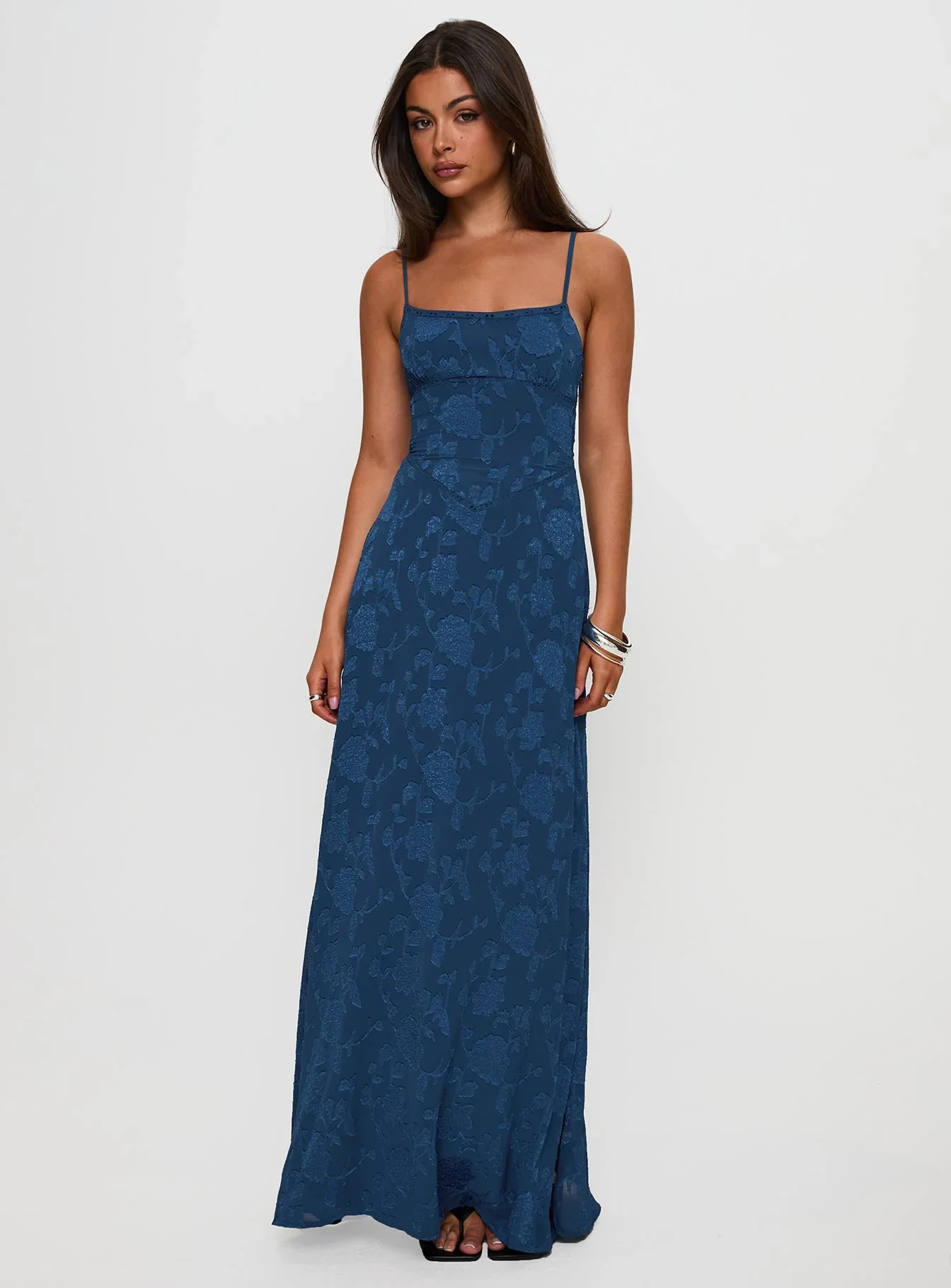 South Of France Maxi Dress Navy - luluinthesky