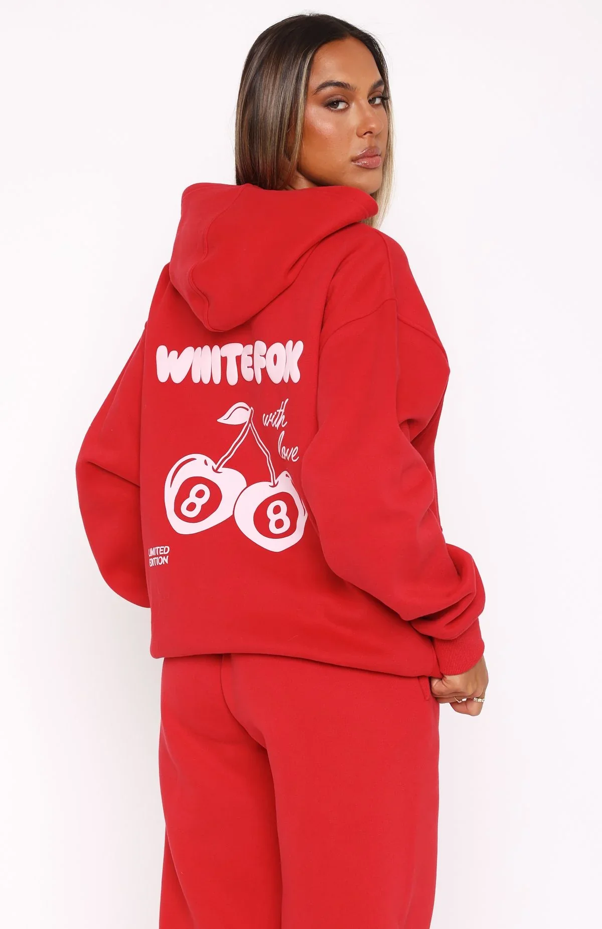 With Love In The Moment Oversized Hoodie Red - luluinthesky