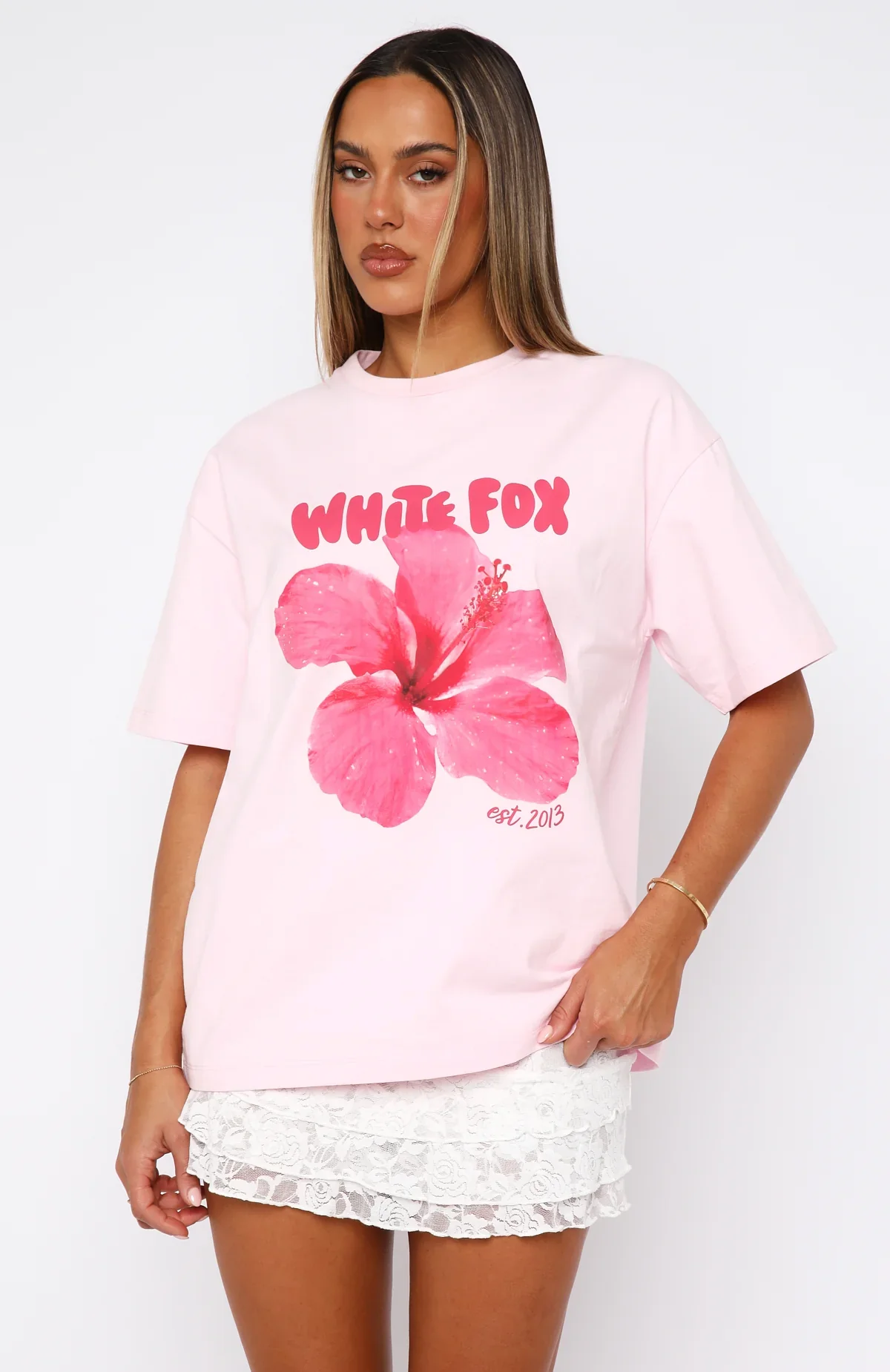 With Love & Romance Oversized Tee Baby Pink - luluinthesky