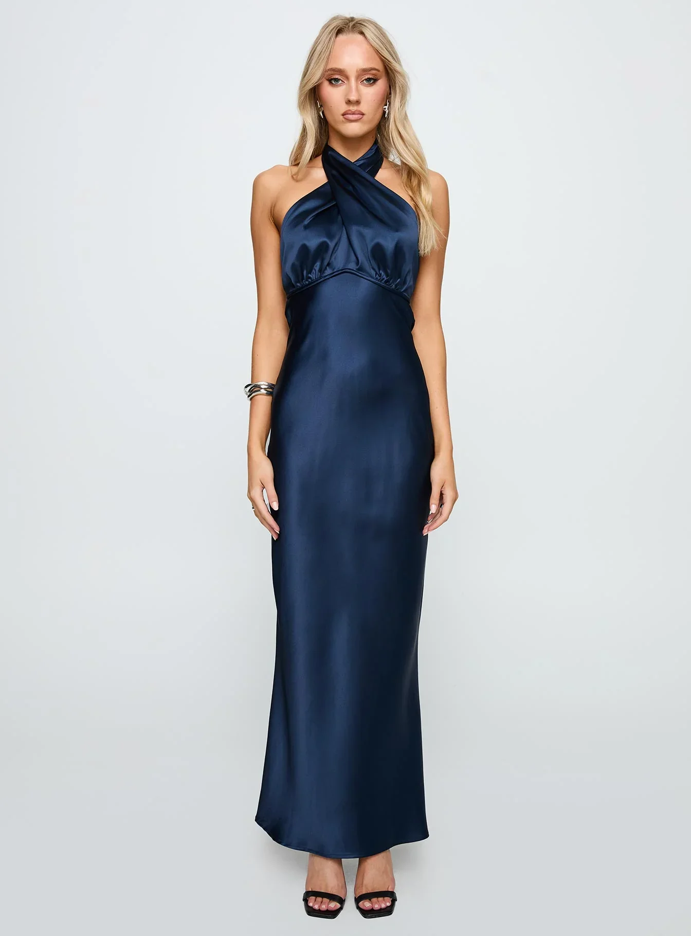 Rosaminta Halter Maxi Dress Cobalt Blue - luluinthesky