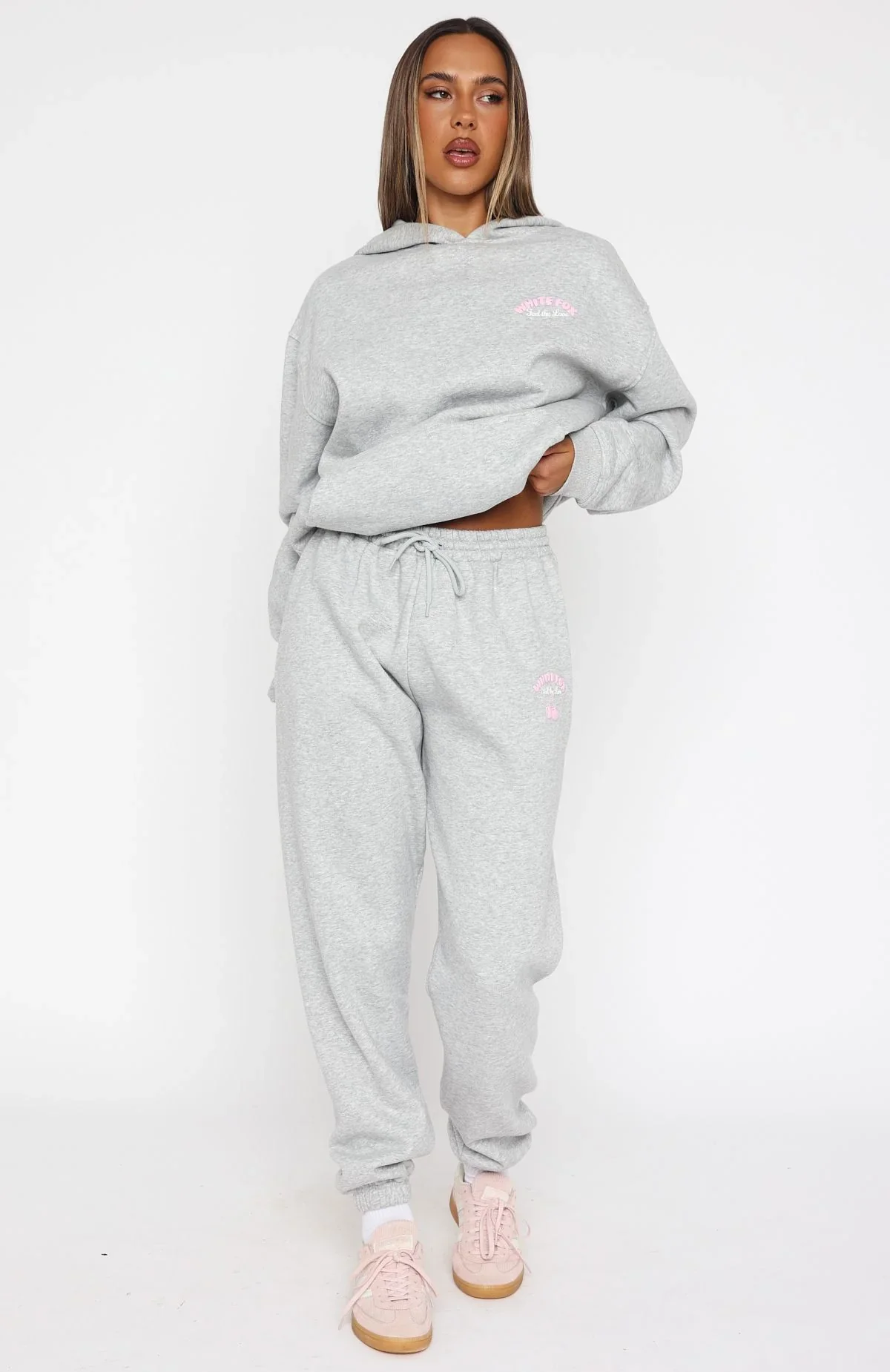Love Me Tender Sweatpants Dark Grey Marle - luluinthesky