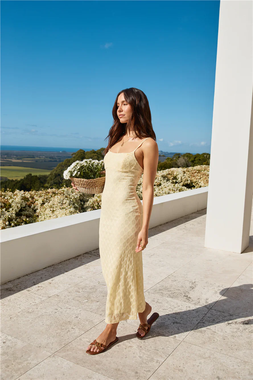 Wildflower Maxi Dress Yellow - luluinthesky