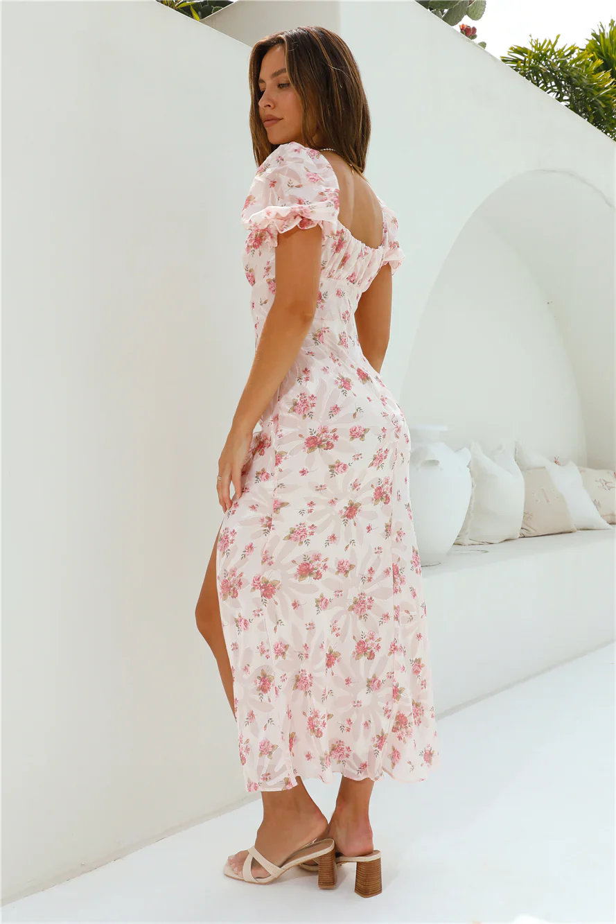 Making Me Blush Maxi Dress Pink - luluinthesky