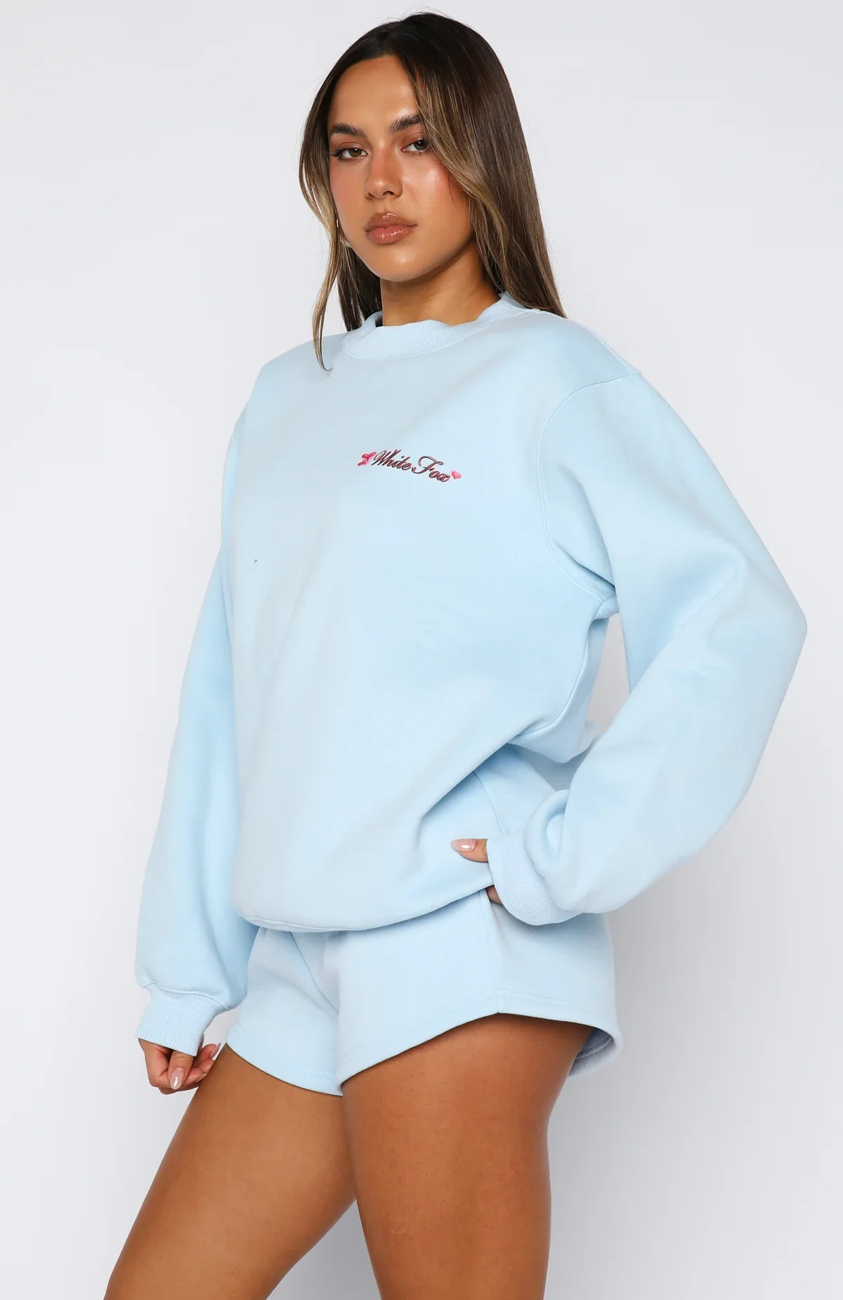 Trouble Maker Oversized Sweater Baby Blue - luluinthesky