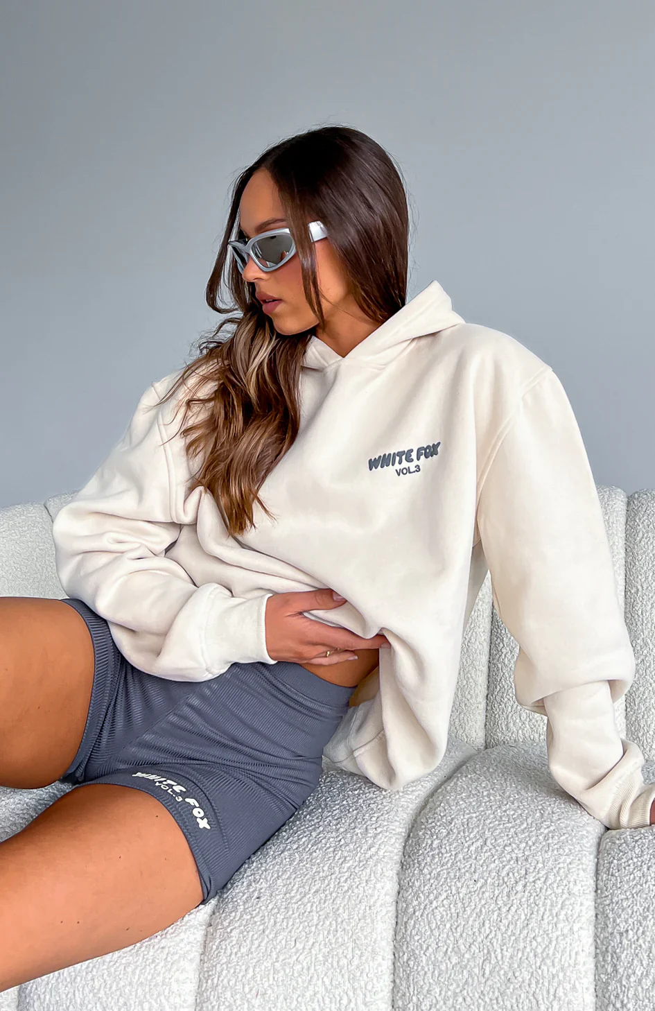 Offstage Ribbed Bike Shorts Charcoal - luluinthesky