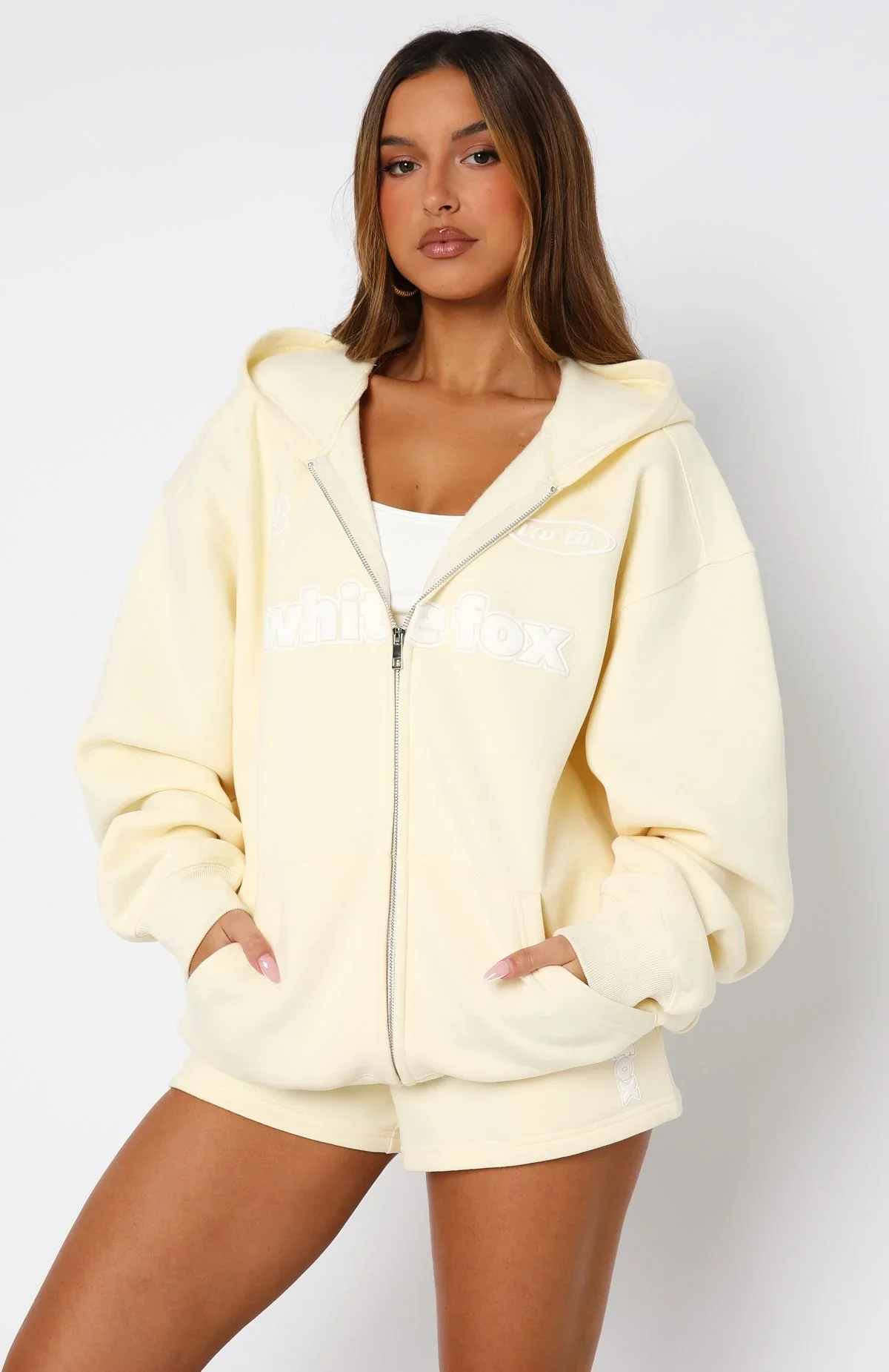 Ready To Go Zip Front Hoodie Lemon - luluinthesky