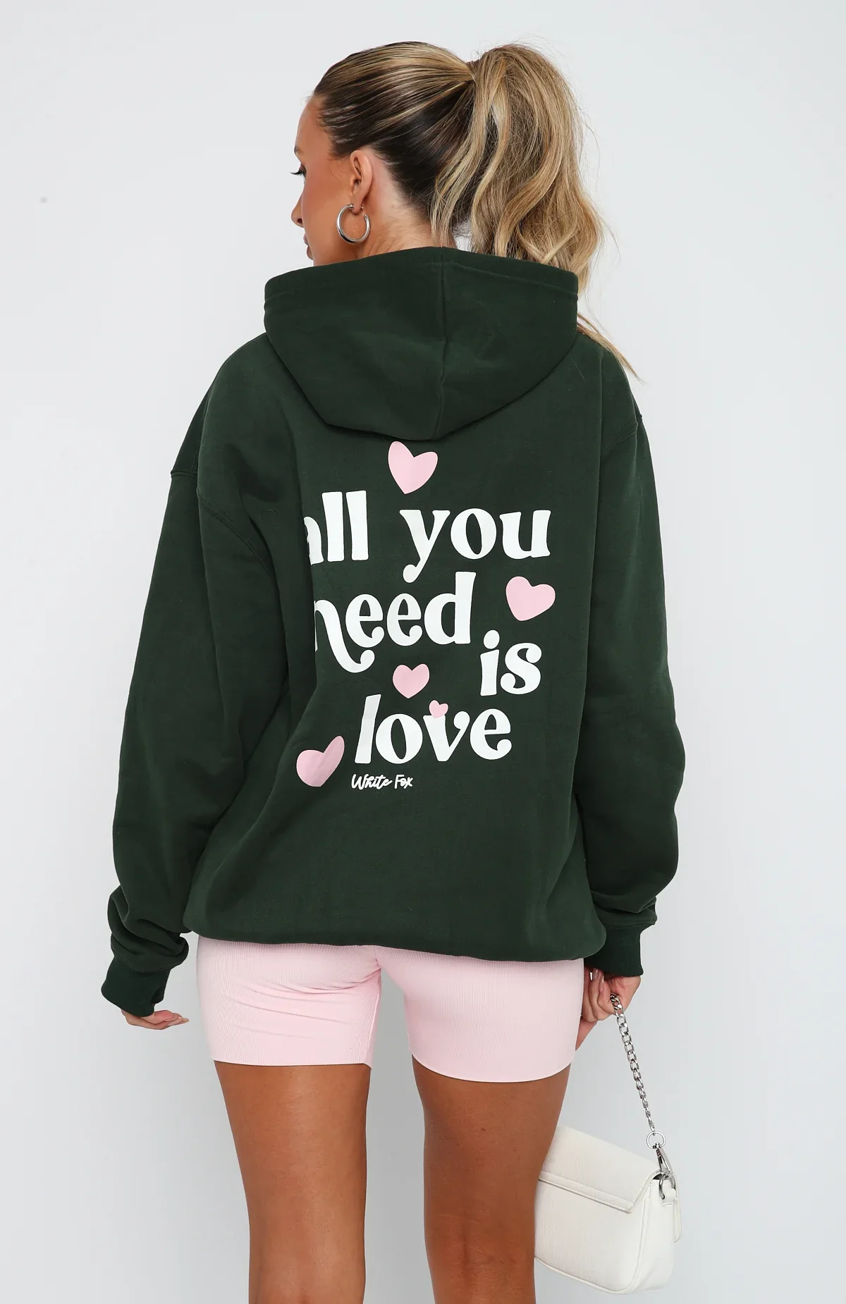 All You Need Is Love Hoodie Forest Green - luluinthesky