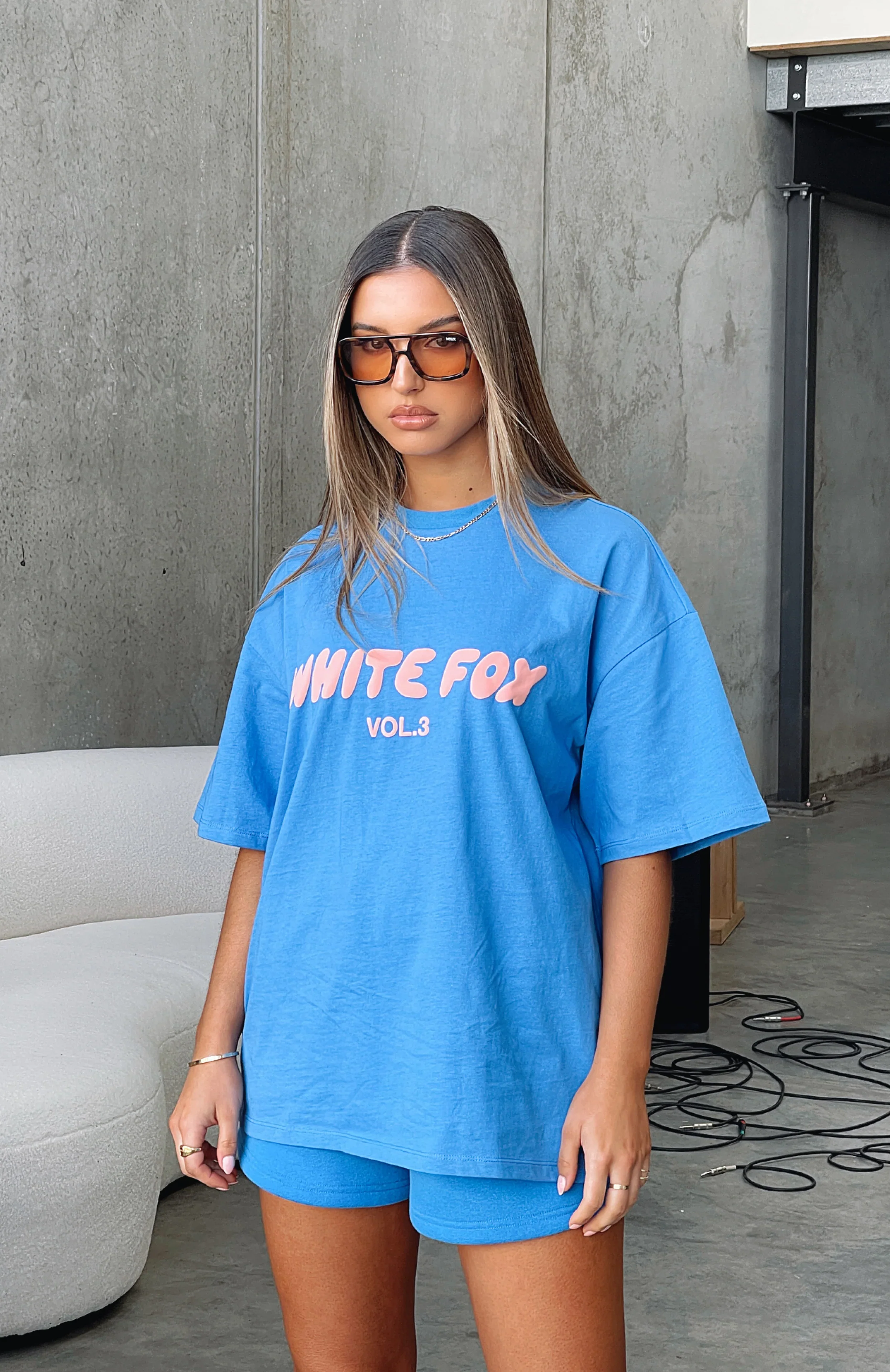 Offstage Oversized Tee Azure - luluinthesky