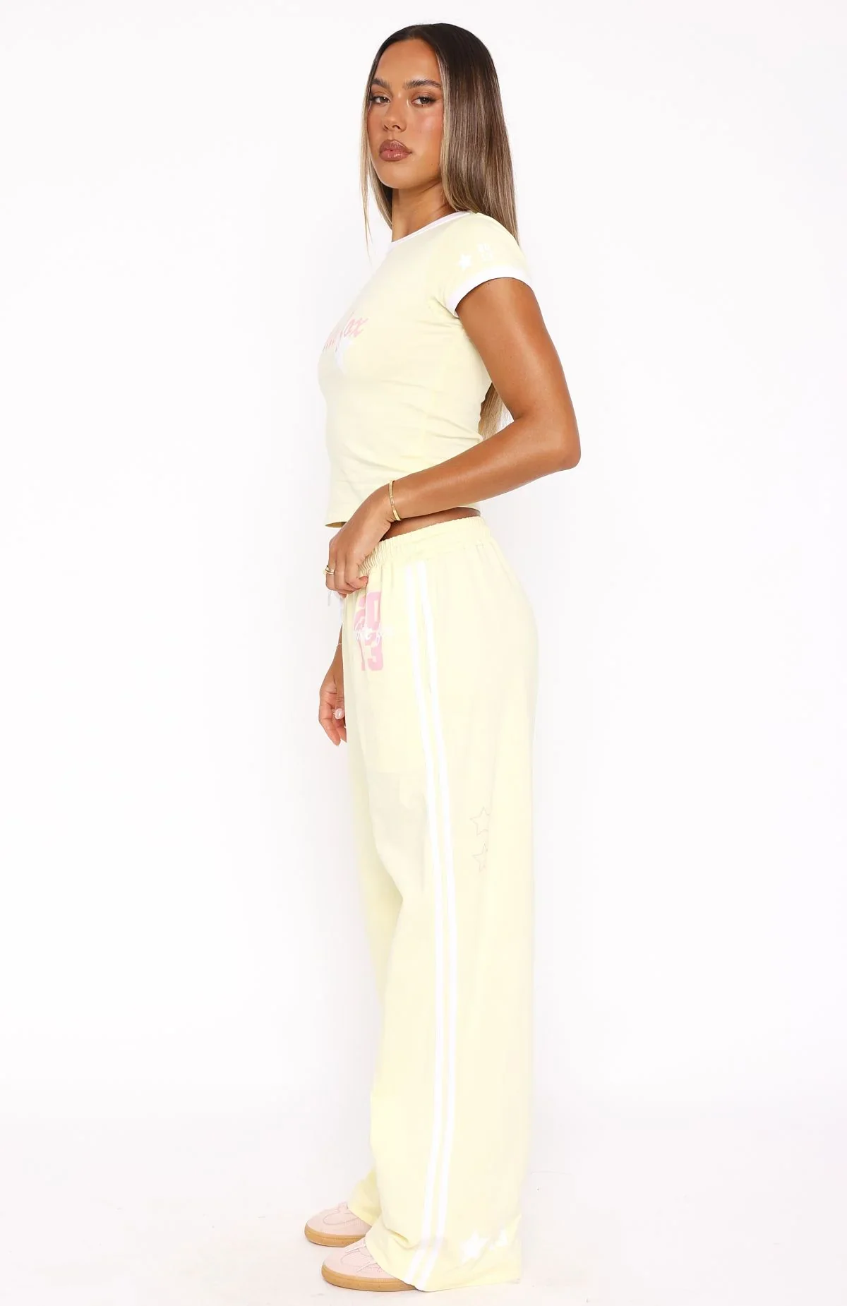 All Star Season Track Pants Lemon - luluinthesky