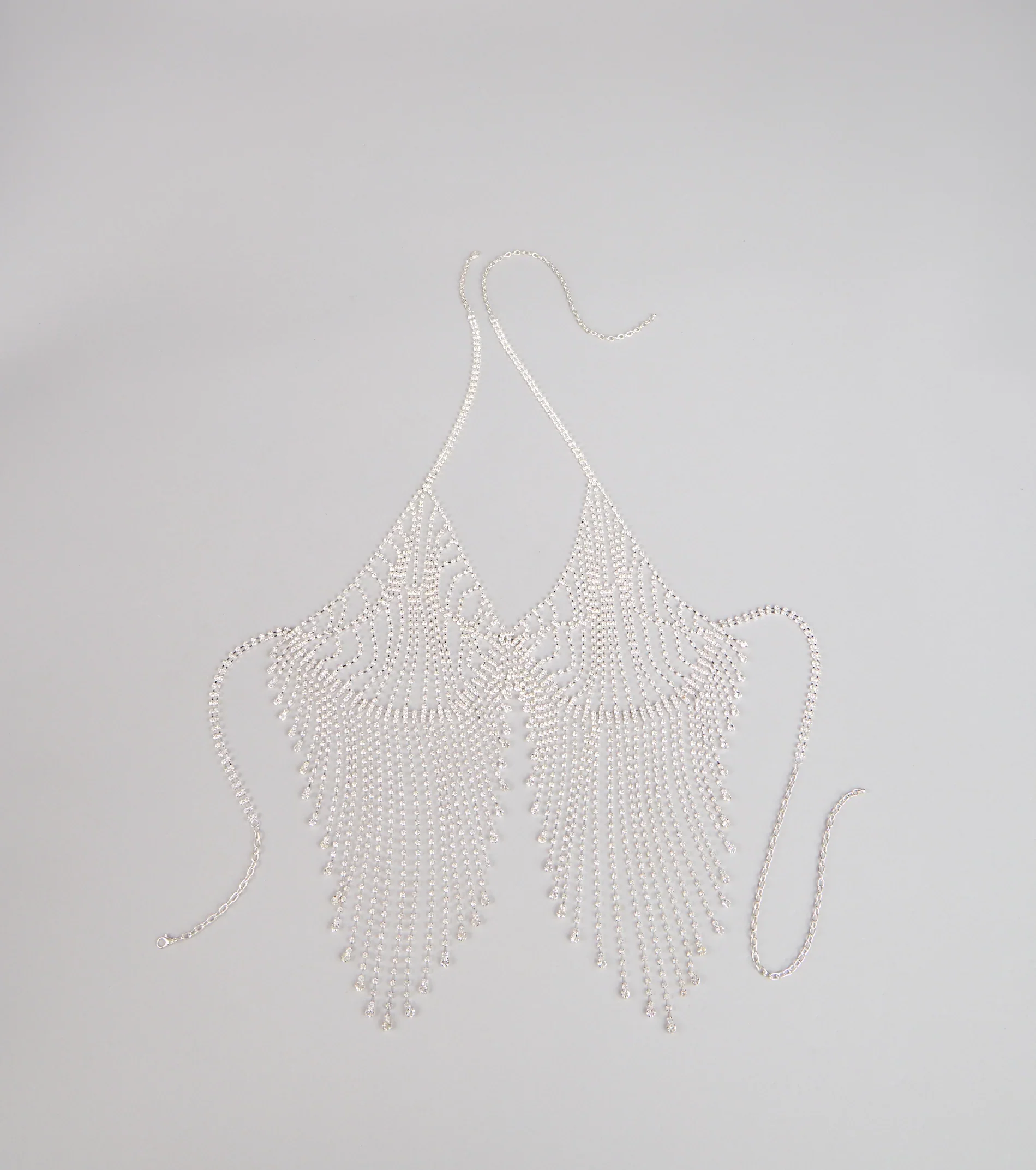 Goddess Drip Rhinestone Bra Chain Necklace - luluinthesky