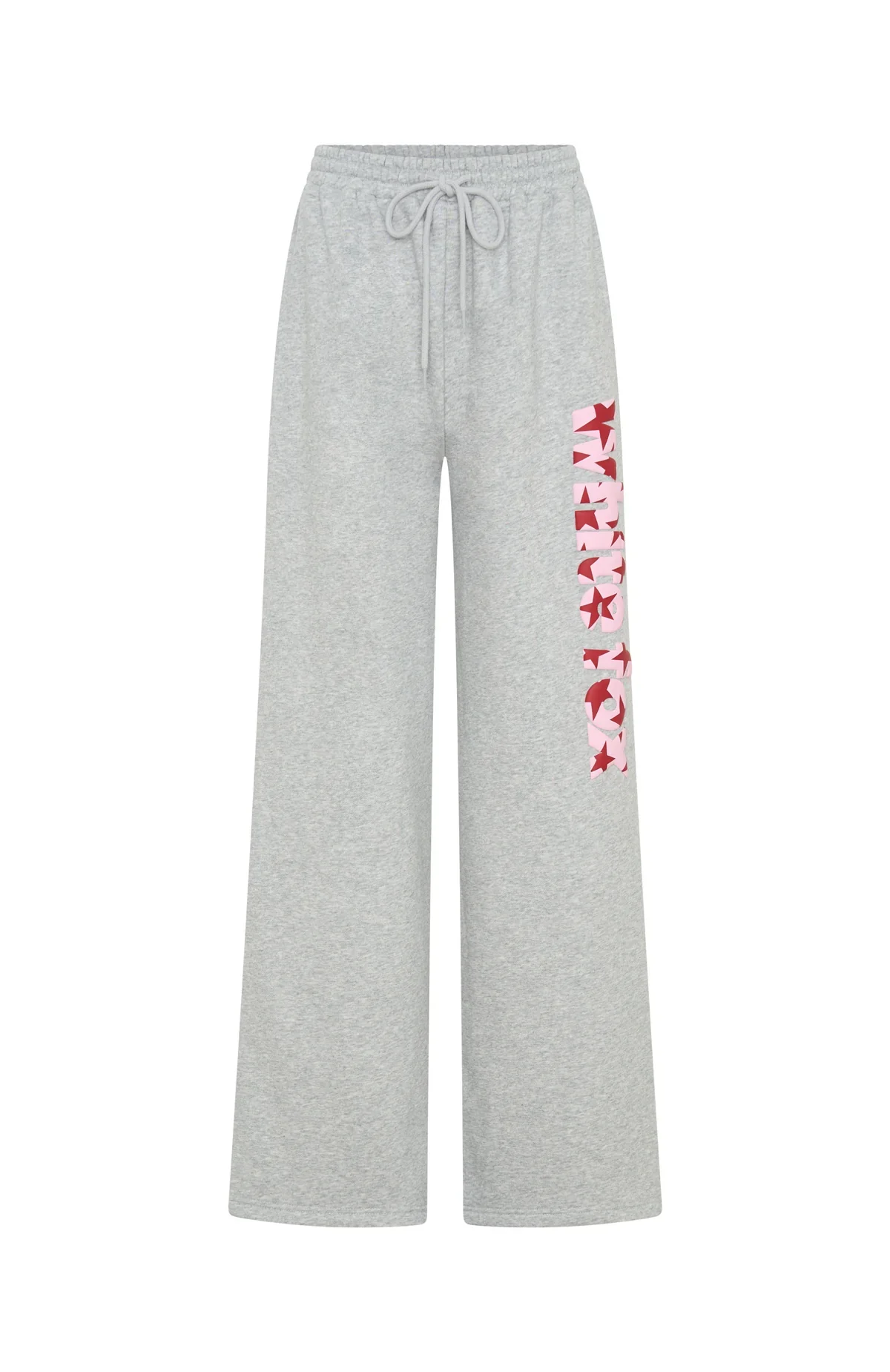 From The Archives Jaxx Wide Leg Sweatpant Dark Grey Marle - luluinthesky