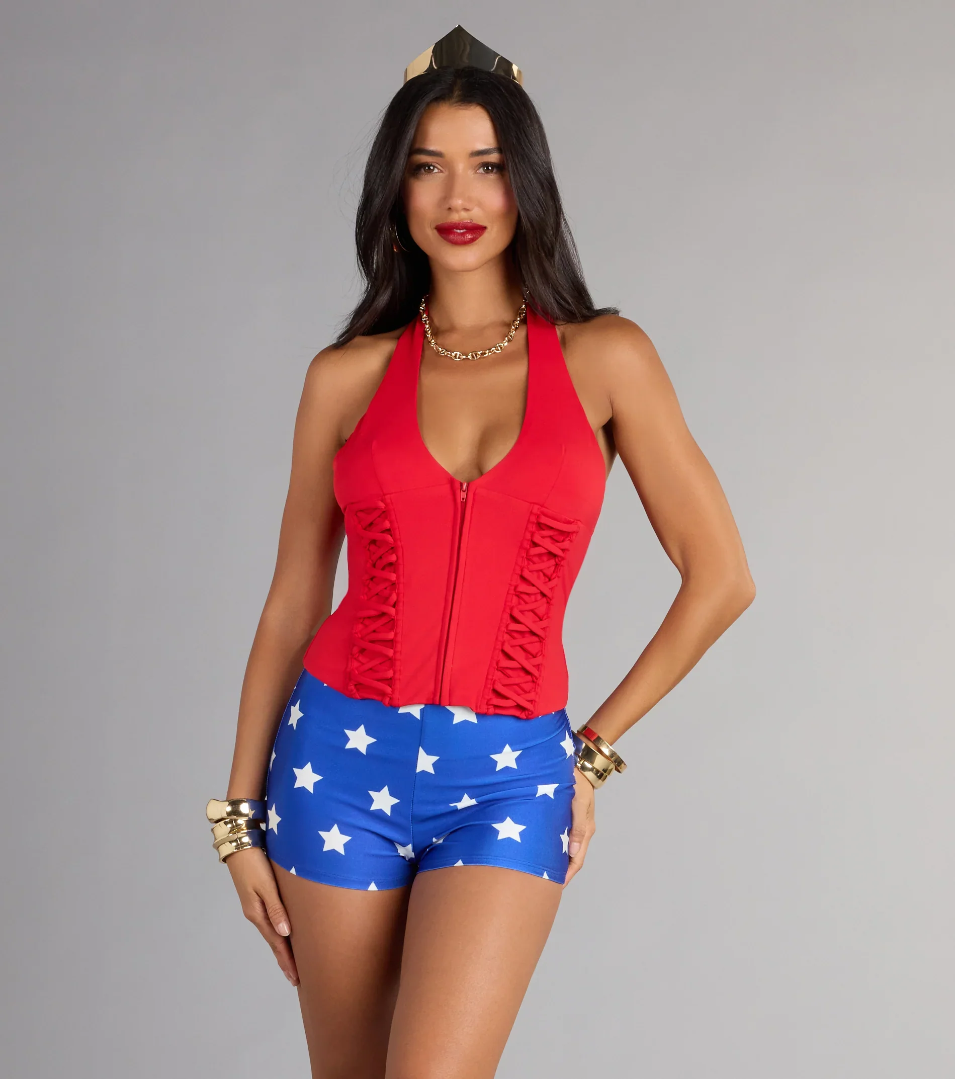 Lady Justice Star Print Shorts - luluinthesky