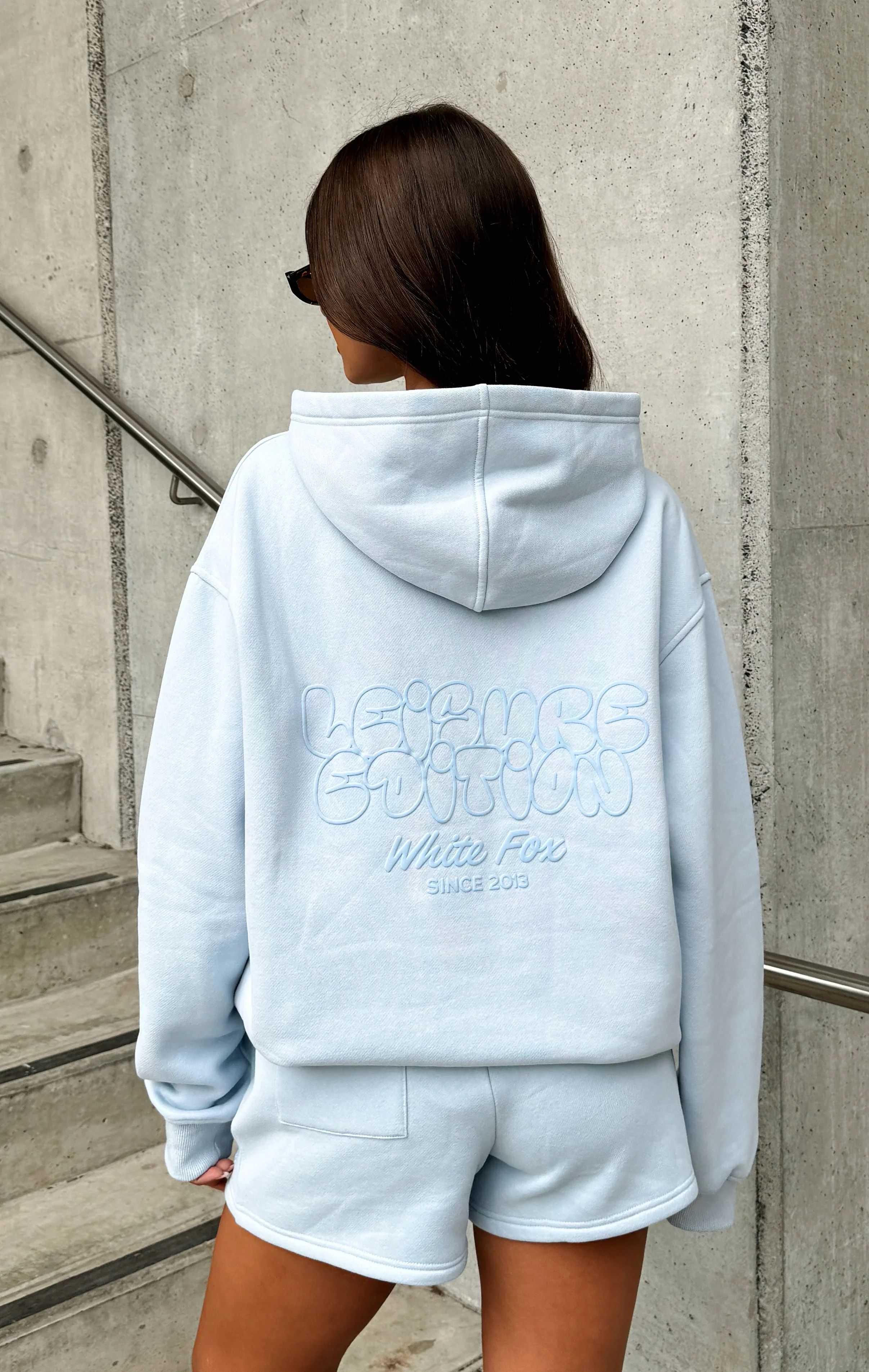 Leisure Edition Oversized Hoodie Baby Blue - luluinthesky