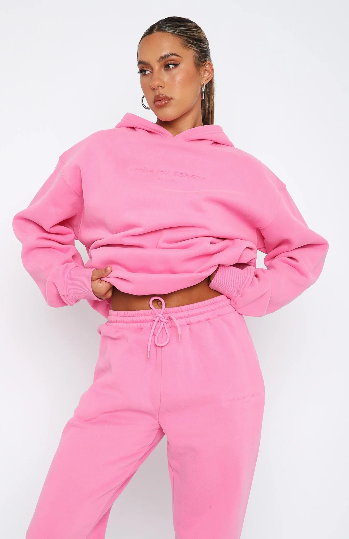 Future Forward Oversized Hoodie Candy Pink - luluinthesky