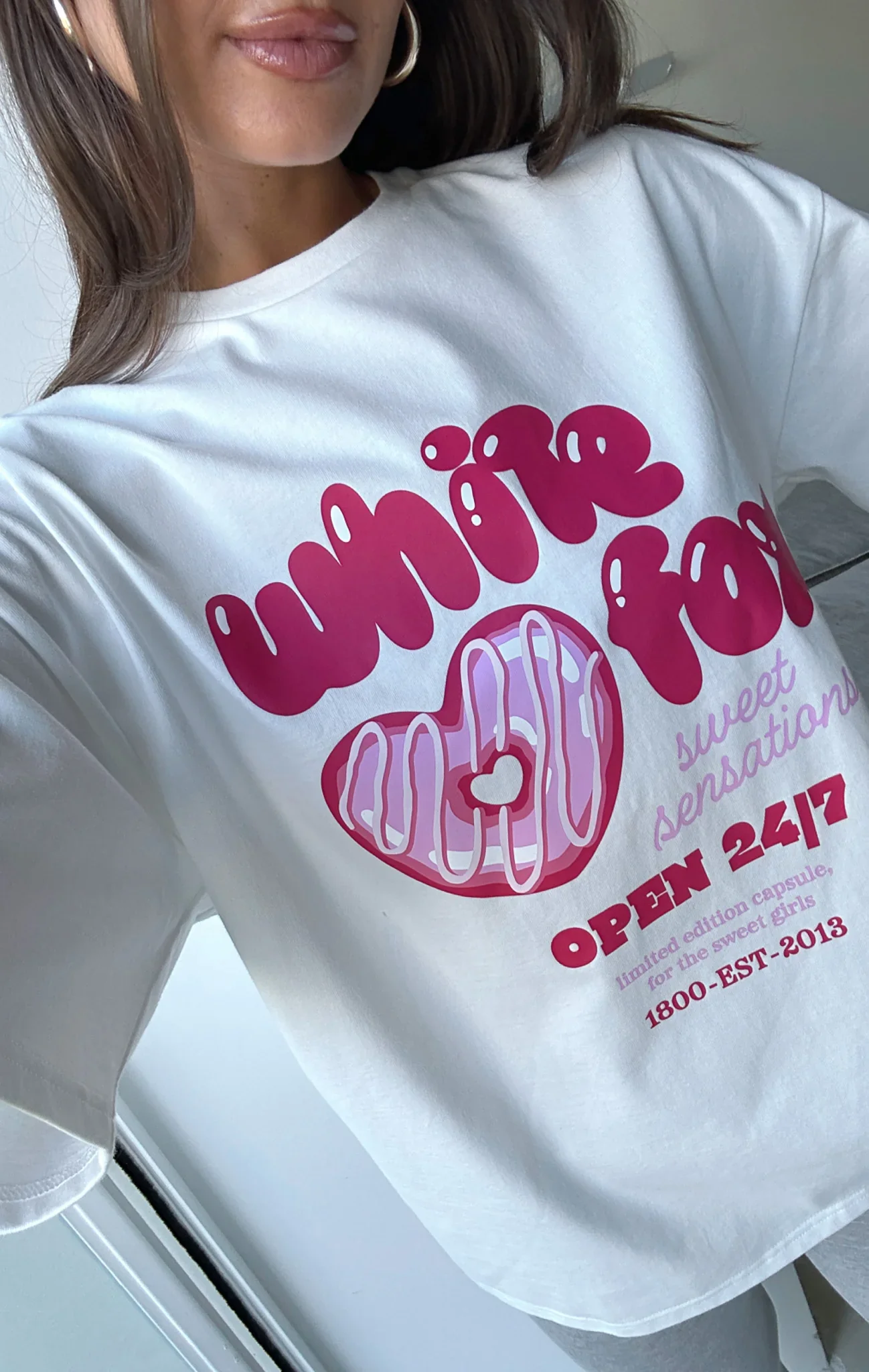 Sweet Sensations Oversized Tee White - luluinthesky