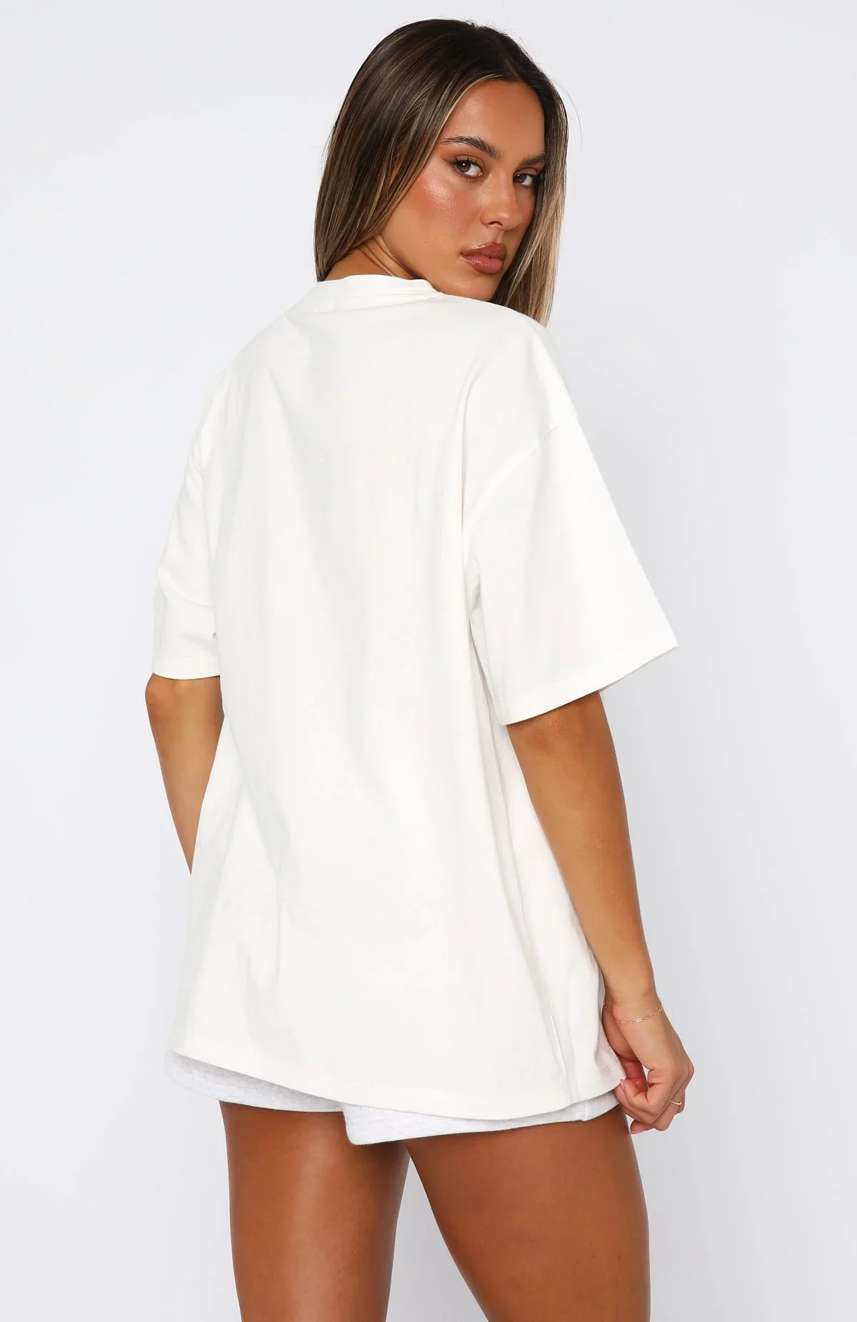 The Good Life Oversized Tee White - luluinthesky