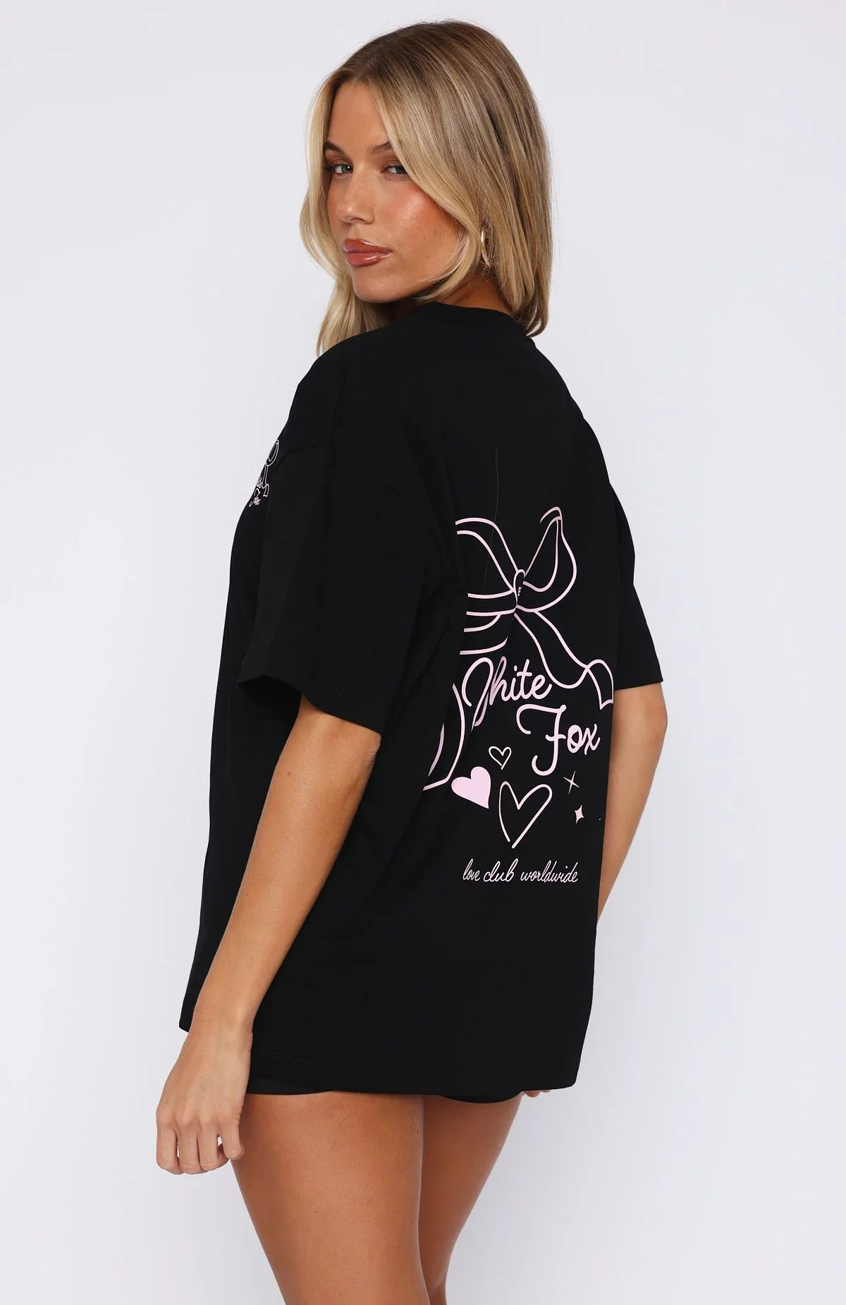 Love You Forever Oversized Tee Black - luluinthesky