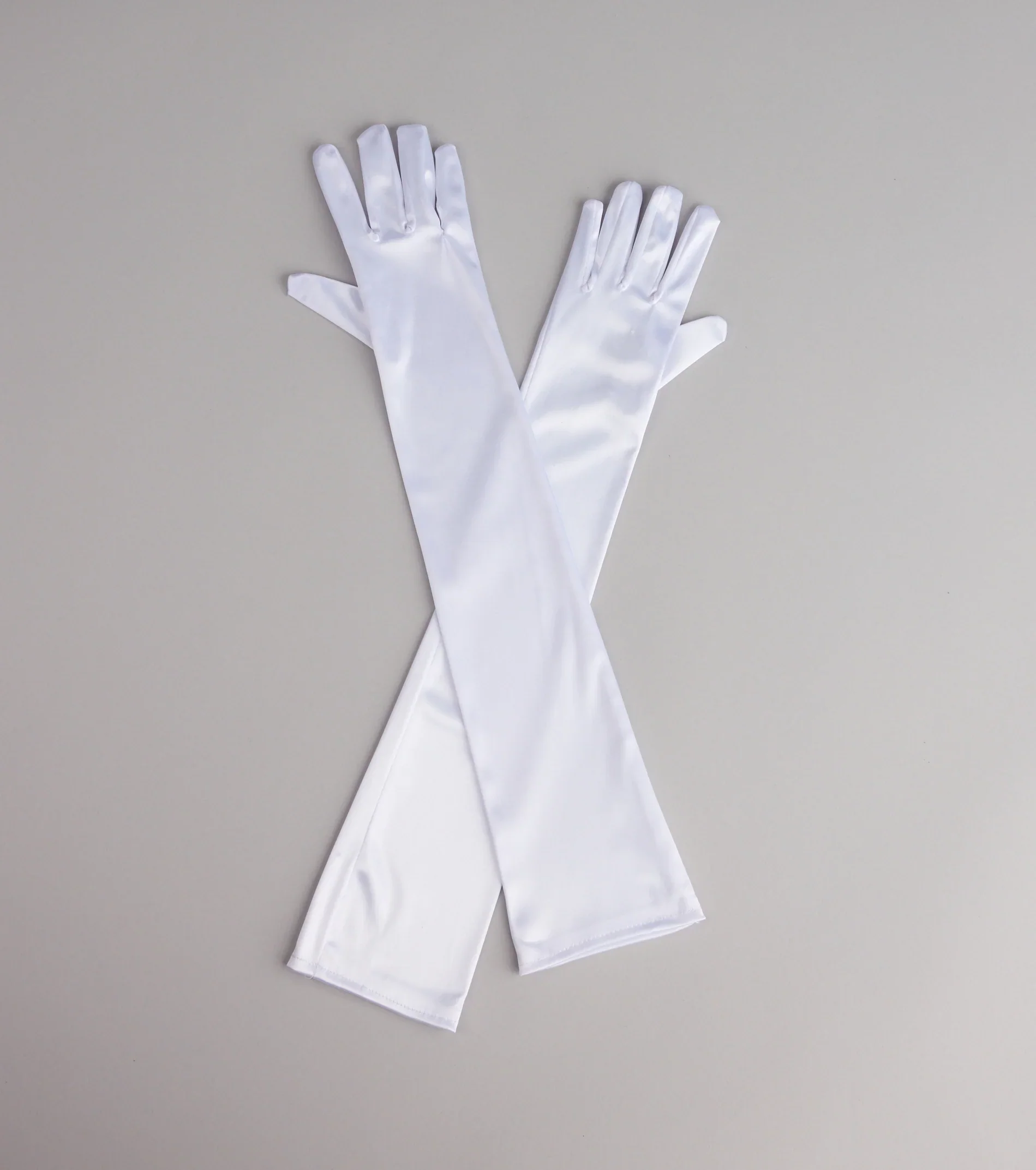 Sleek Fit Long Satin Gloves - luluinthesky