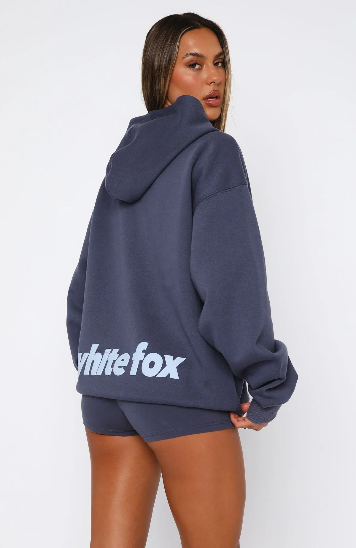 From The Archives Charli Zip Front Hoodie Navy - luluinthesky
