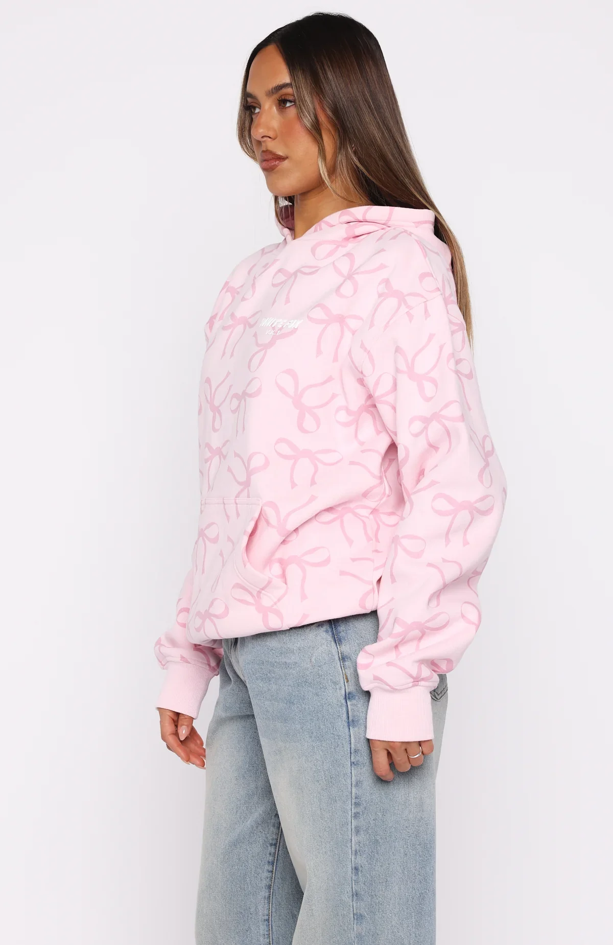 Vol. 1 Oversized Printed Hoodie Posy Bow - luluinthesky