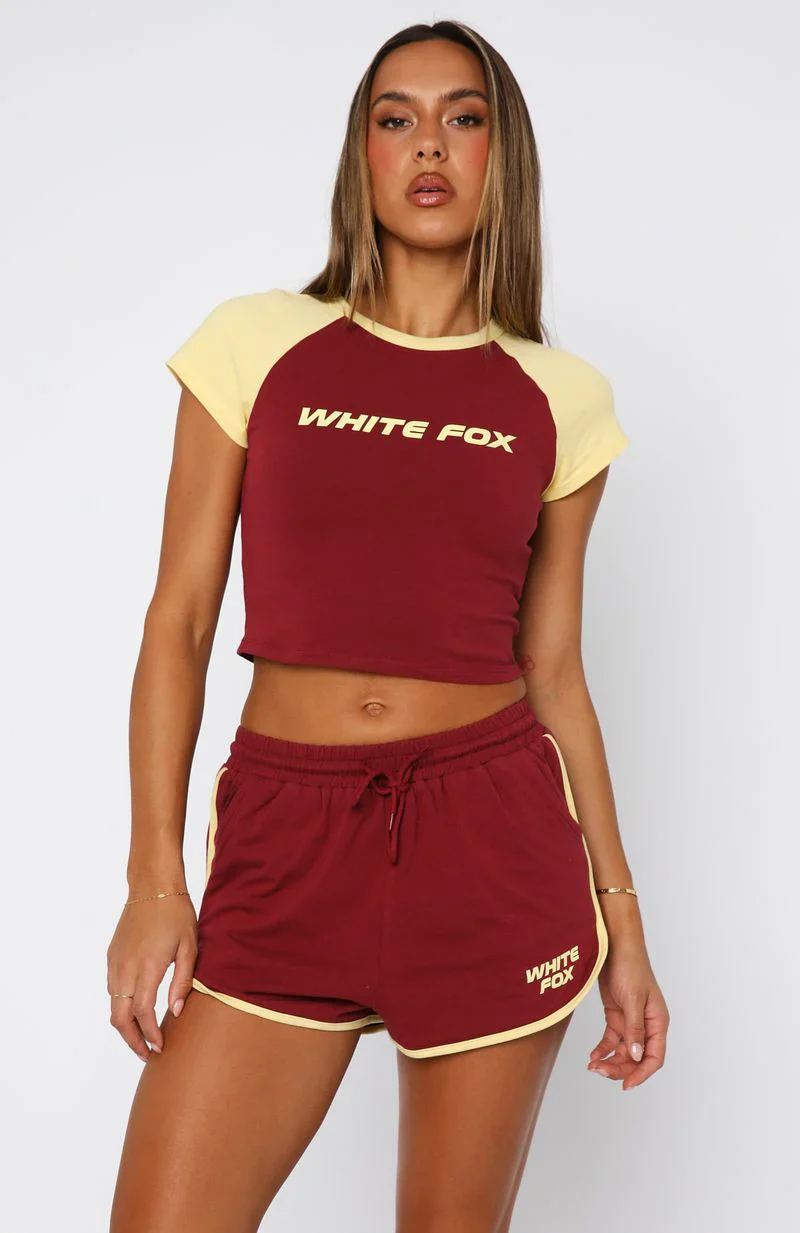 No Reason Baby Tee Burgundy - luluinthesky