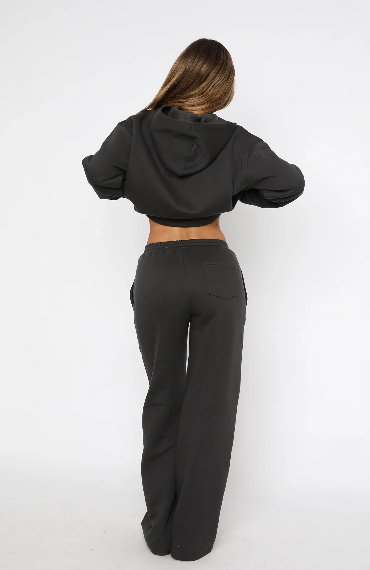 Match Your Words Wide Leg Sweatpants Charcoal - luluinthesky