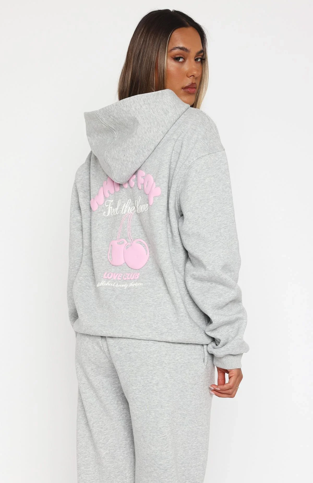 Love Me Tender Oversized Hoodie Dark Grey Marle - luluinthesky
