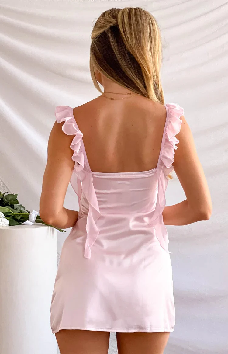 Joyce Pink Mini Dress - luluinthesky