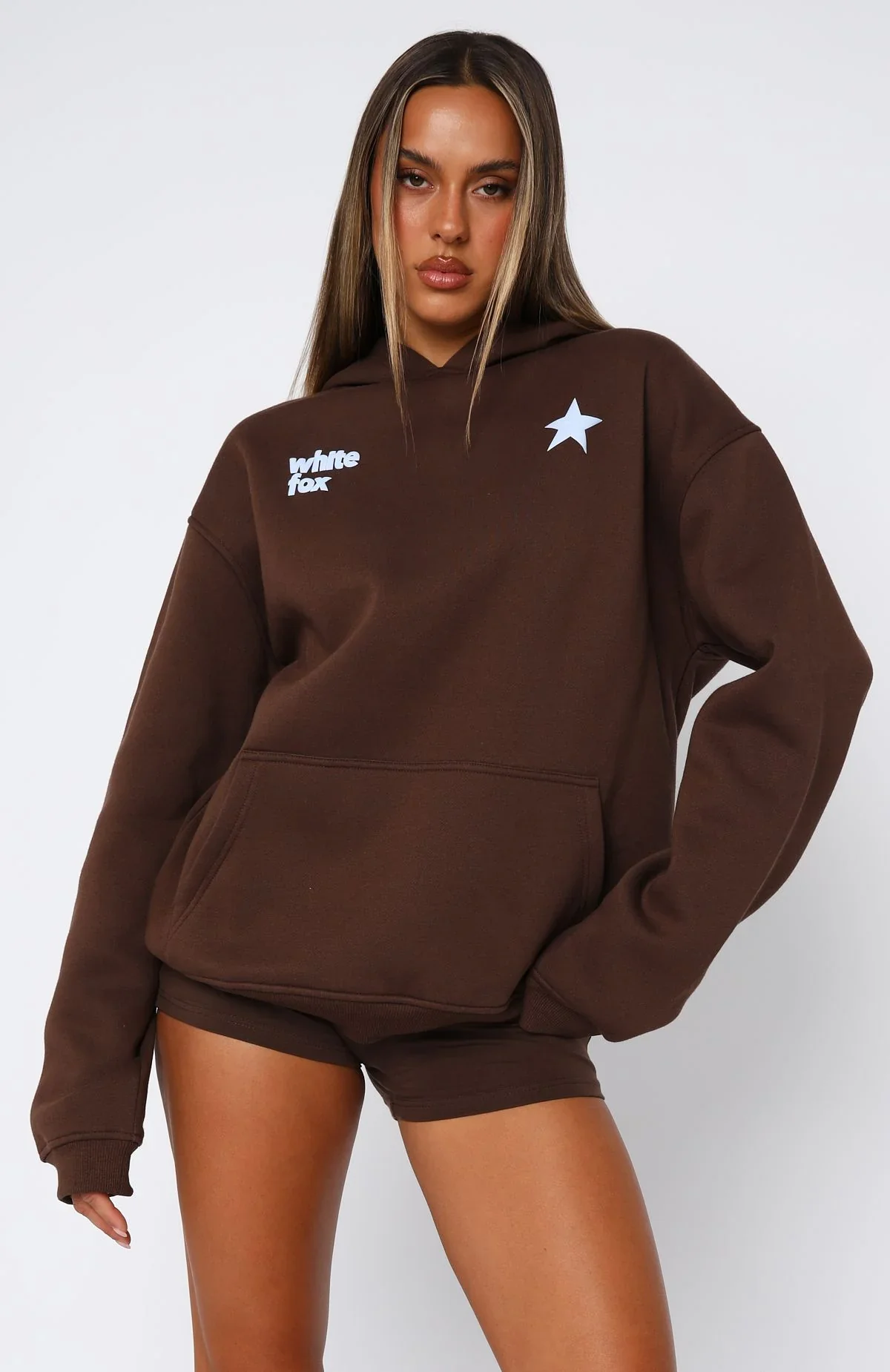 From The Archives Charli Oversized Hoodie Chocolate - luluinthesky