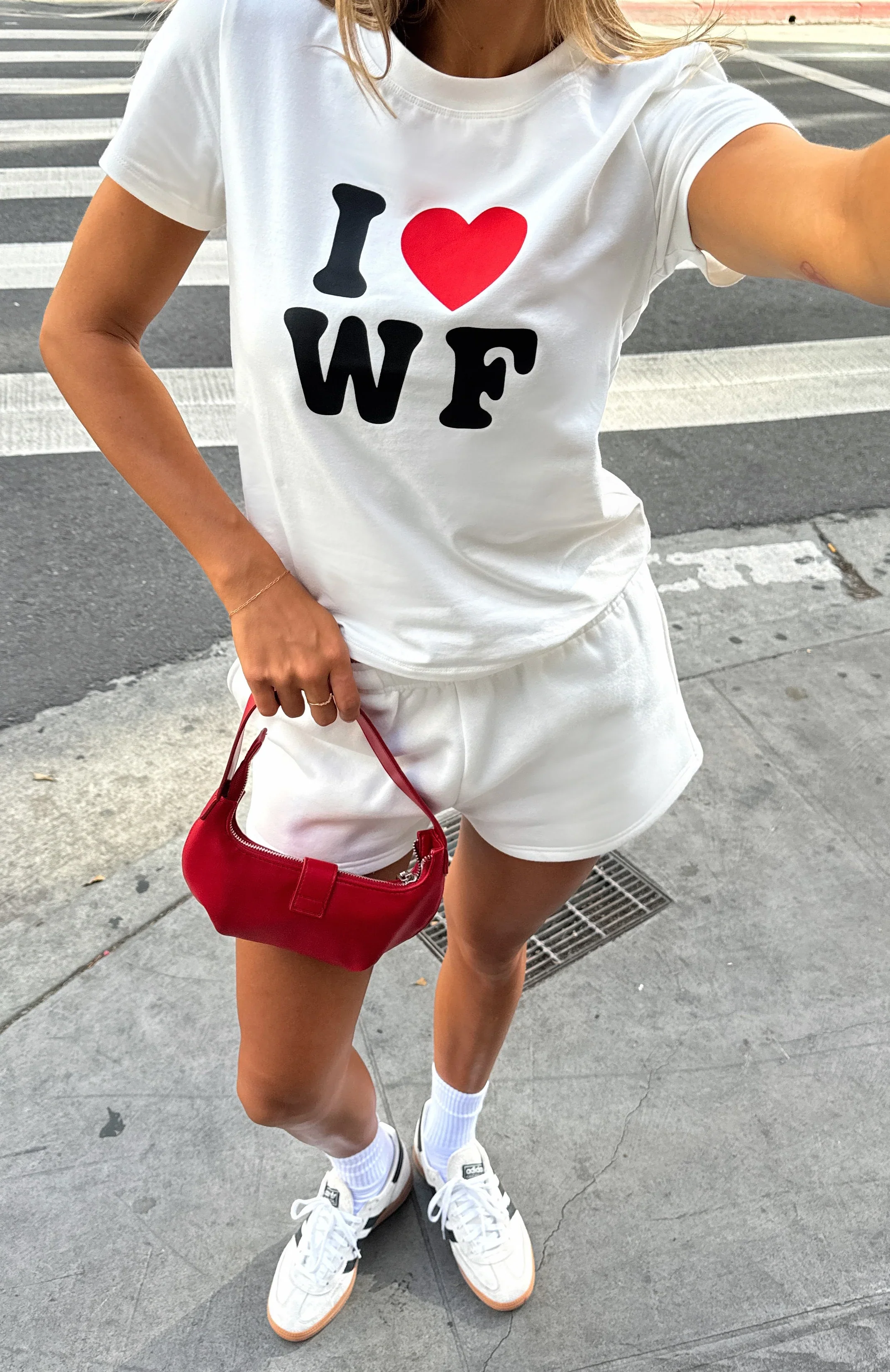 11th Street City Of Dreams Relaxed Baby Tee Frosting - luluinthesky