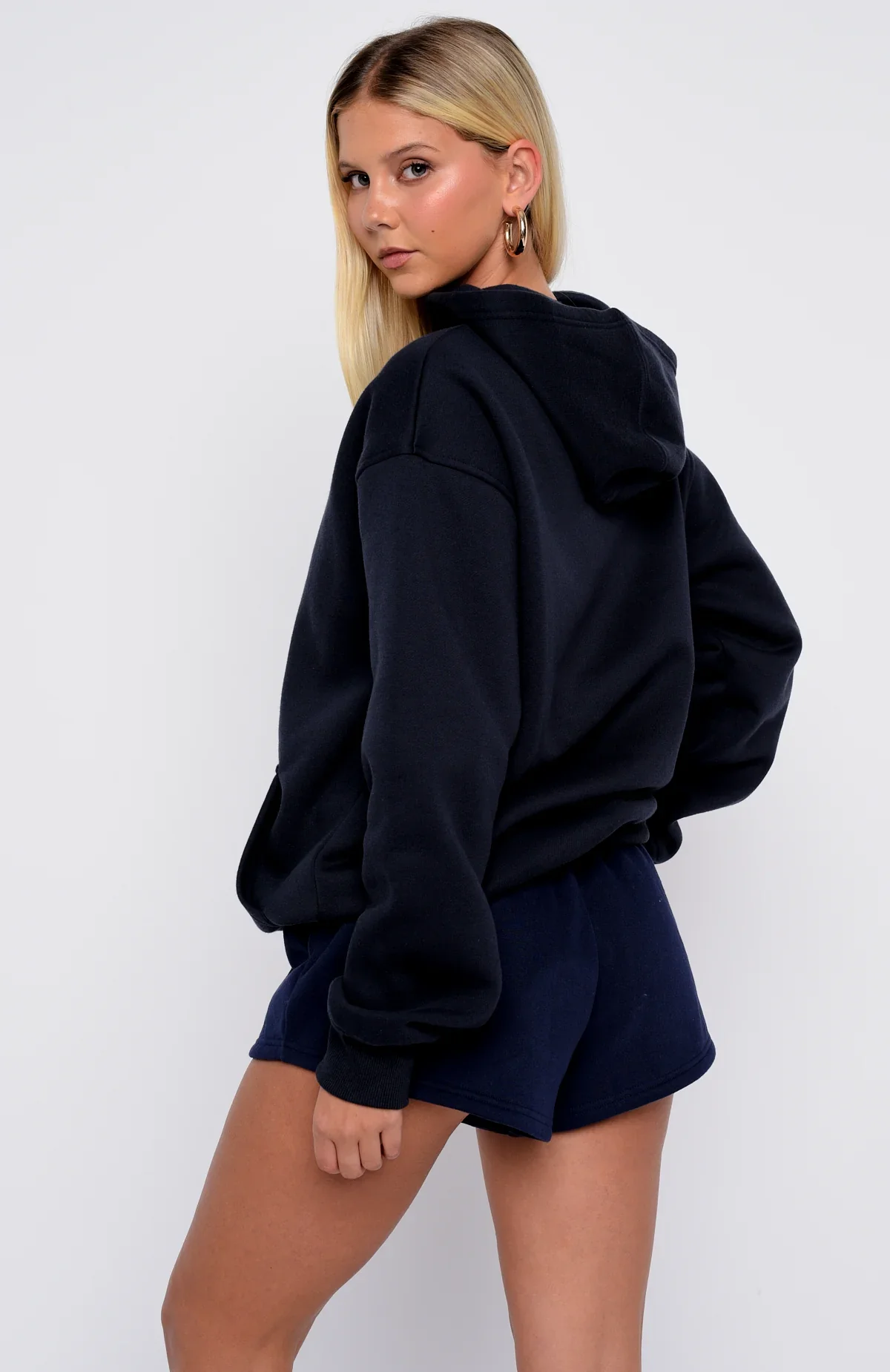 Took The Fall Oversized Hoodie Navy - luluinthesky