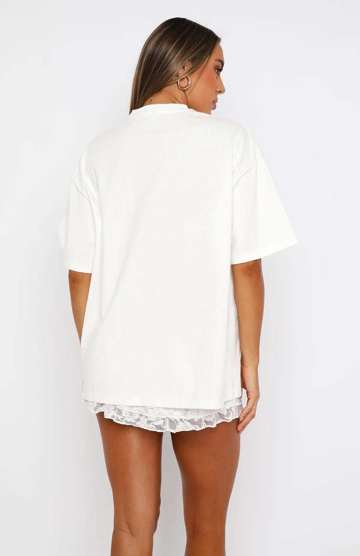 With Love In The Moment Oversized Tee White - luluinthesky