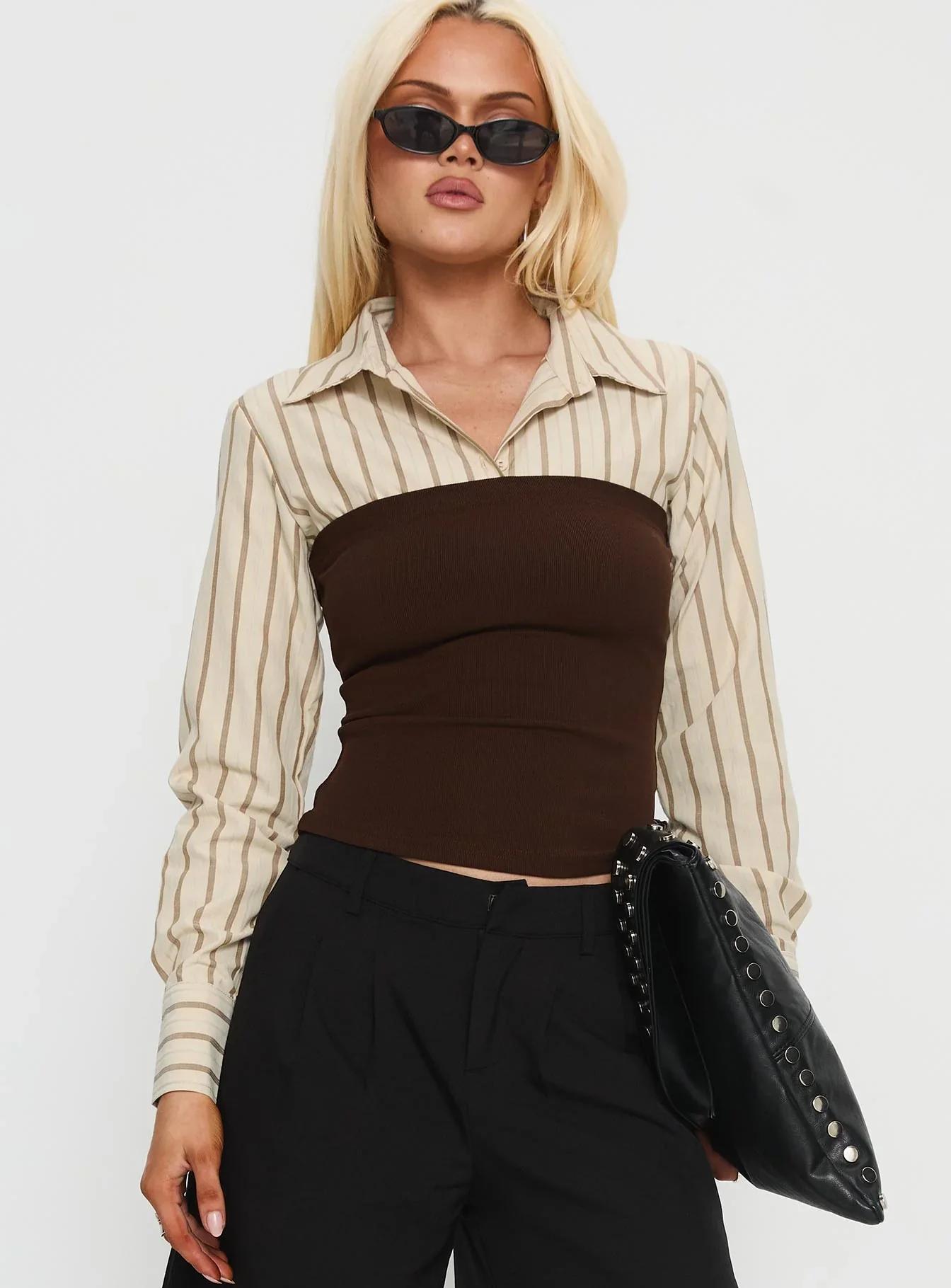 Dawnette Layered Long Sleeve Top Multi - luluinthesky