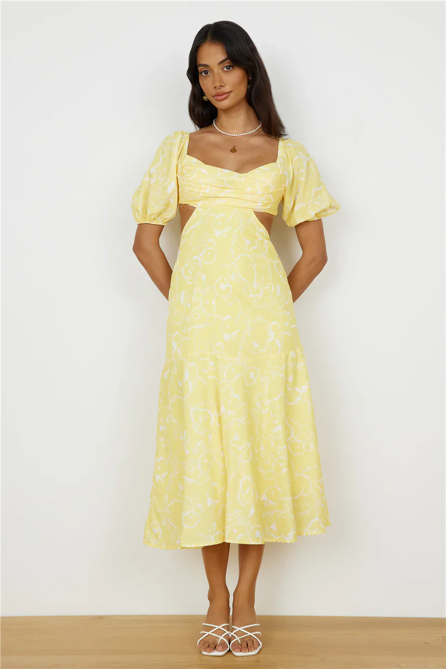 Back From Florence Maxi Dress Yellow - luluinthesky