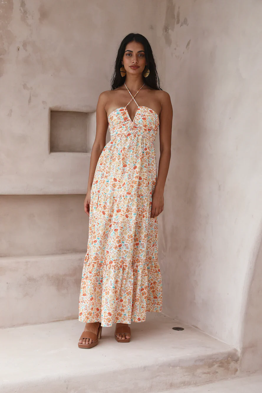 Summer in Paradise Maxi Dress orange - luluinthesky