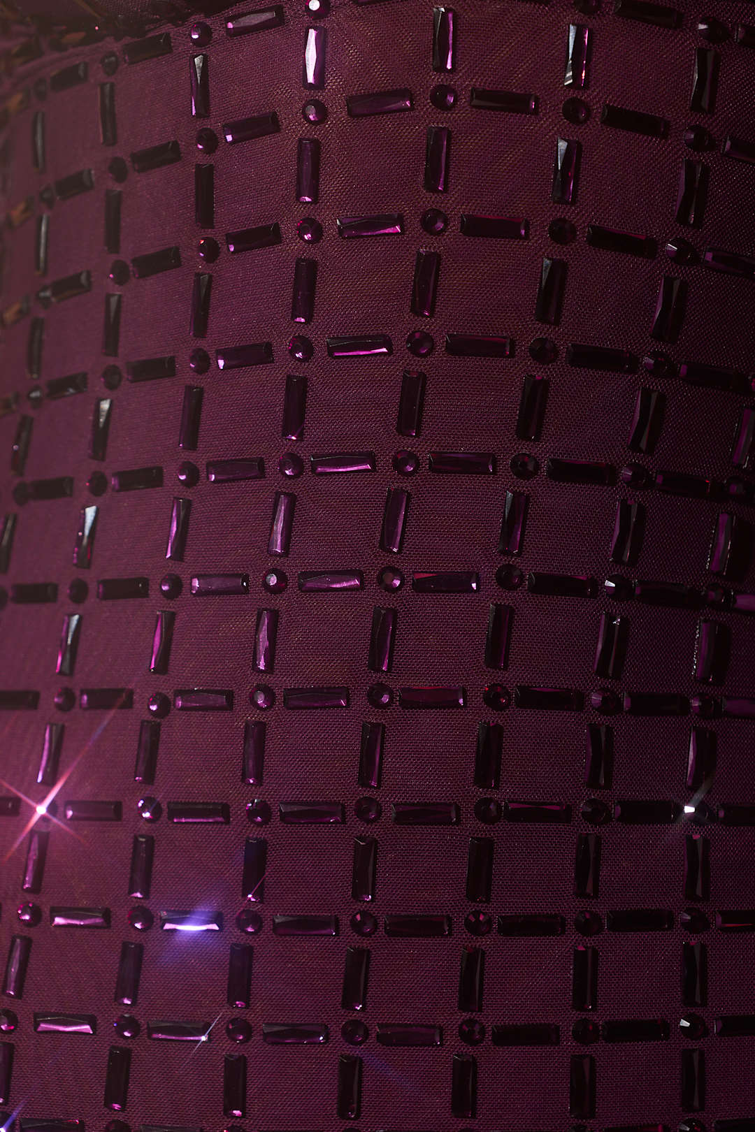 Embellished Plunge Mini Dress in Deep Purple - luluinthesky