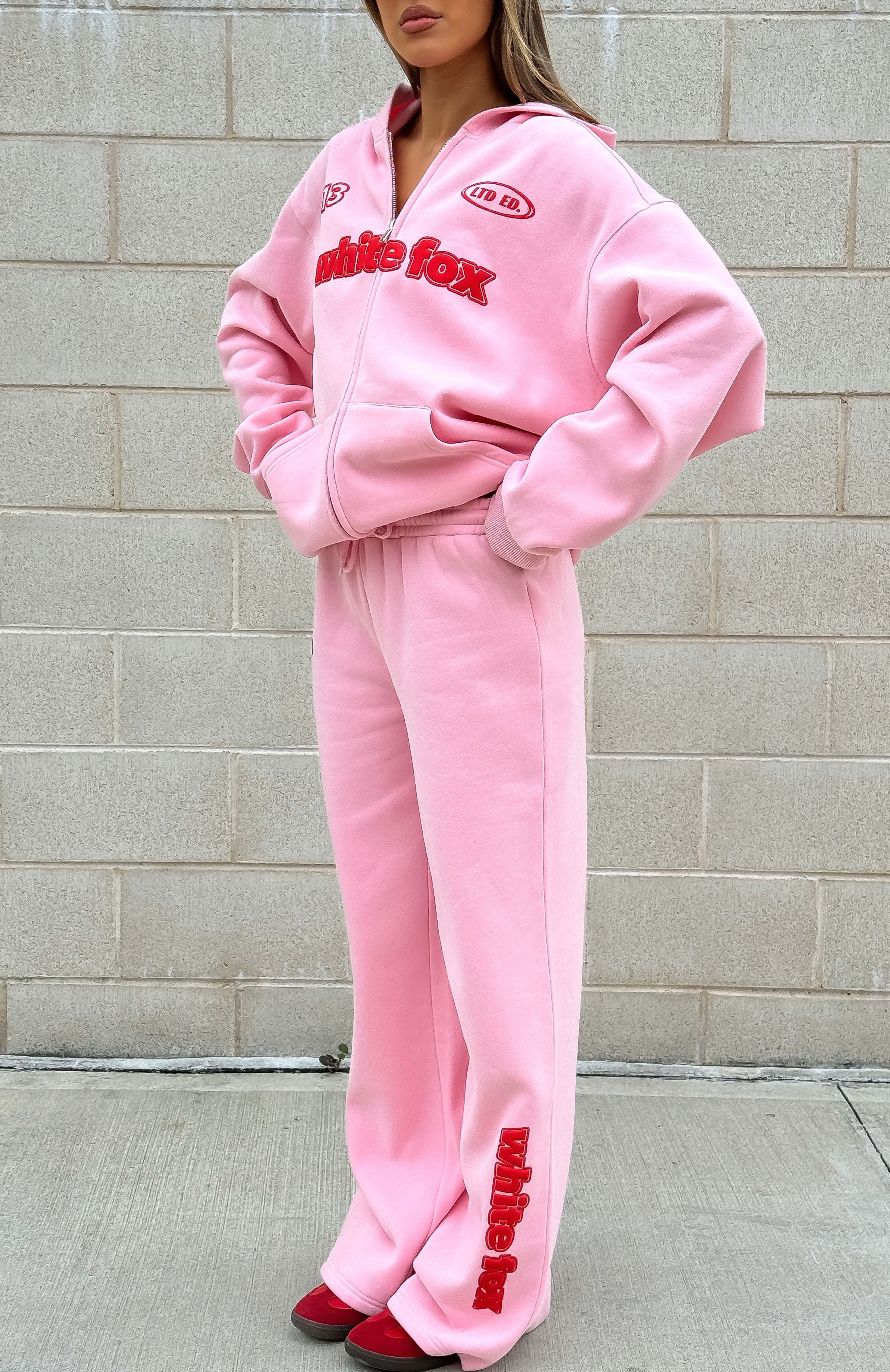 Ready To Go Wide Leg Sweatpants Pink - luluinthesky
