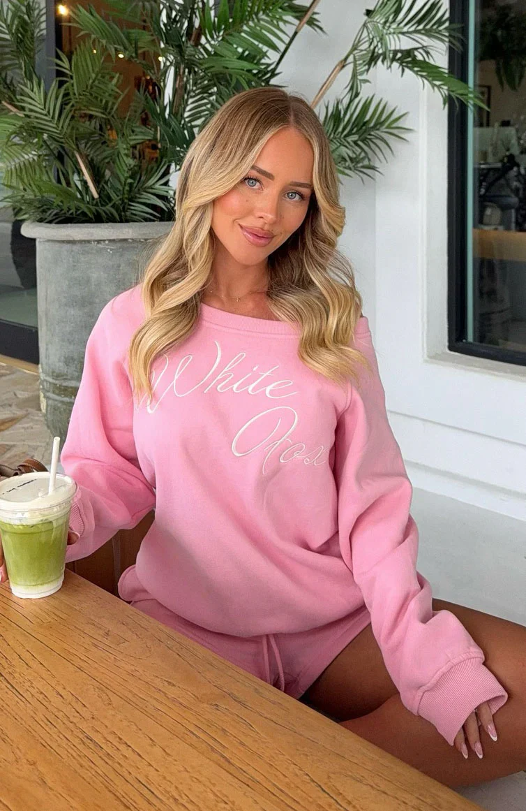 Lucky Thirteen Elsa Off Shoulder Sweater Candy Pink - luluinthesky