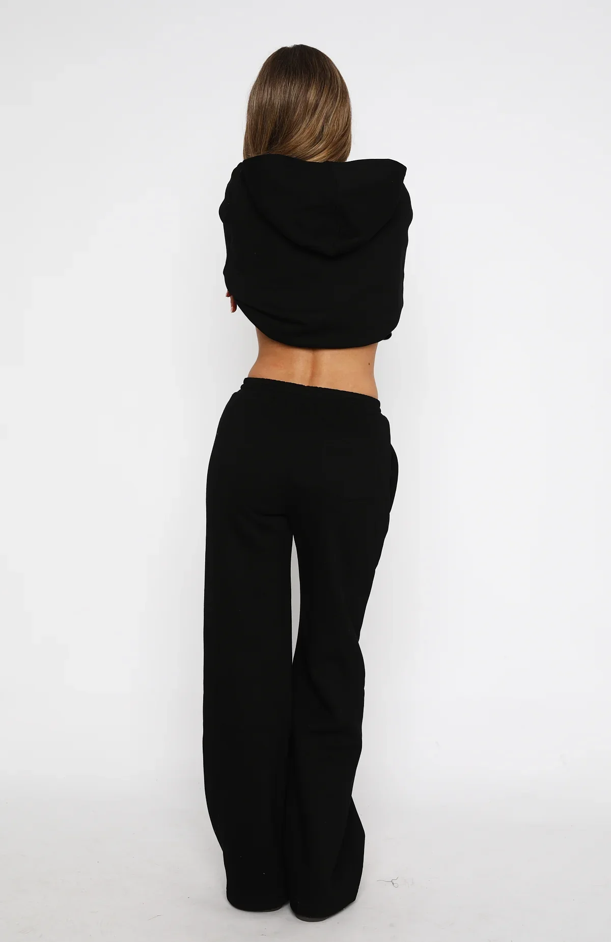 Match Your Words Wide Leg Sweatpants Black - luluinthesky