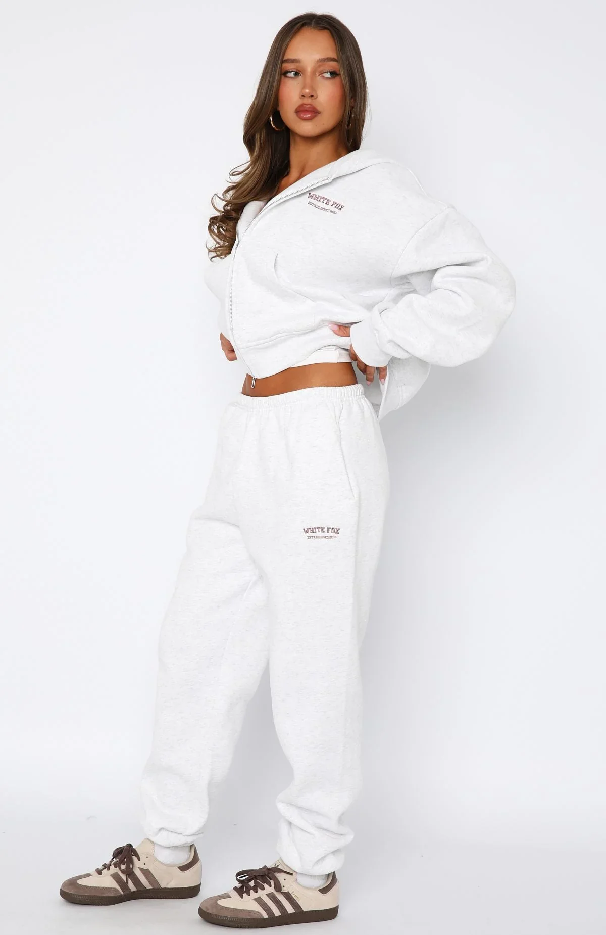 Can't Miss It Sweatpants Grey Marle/Rose Gold - luluinthesky